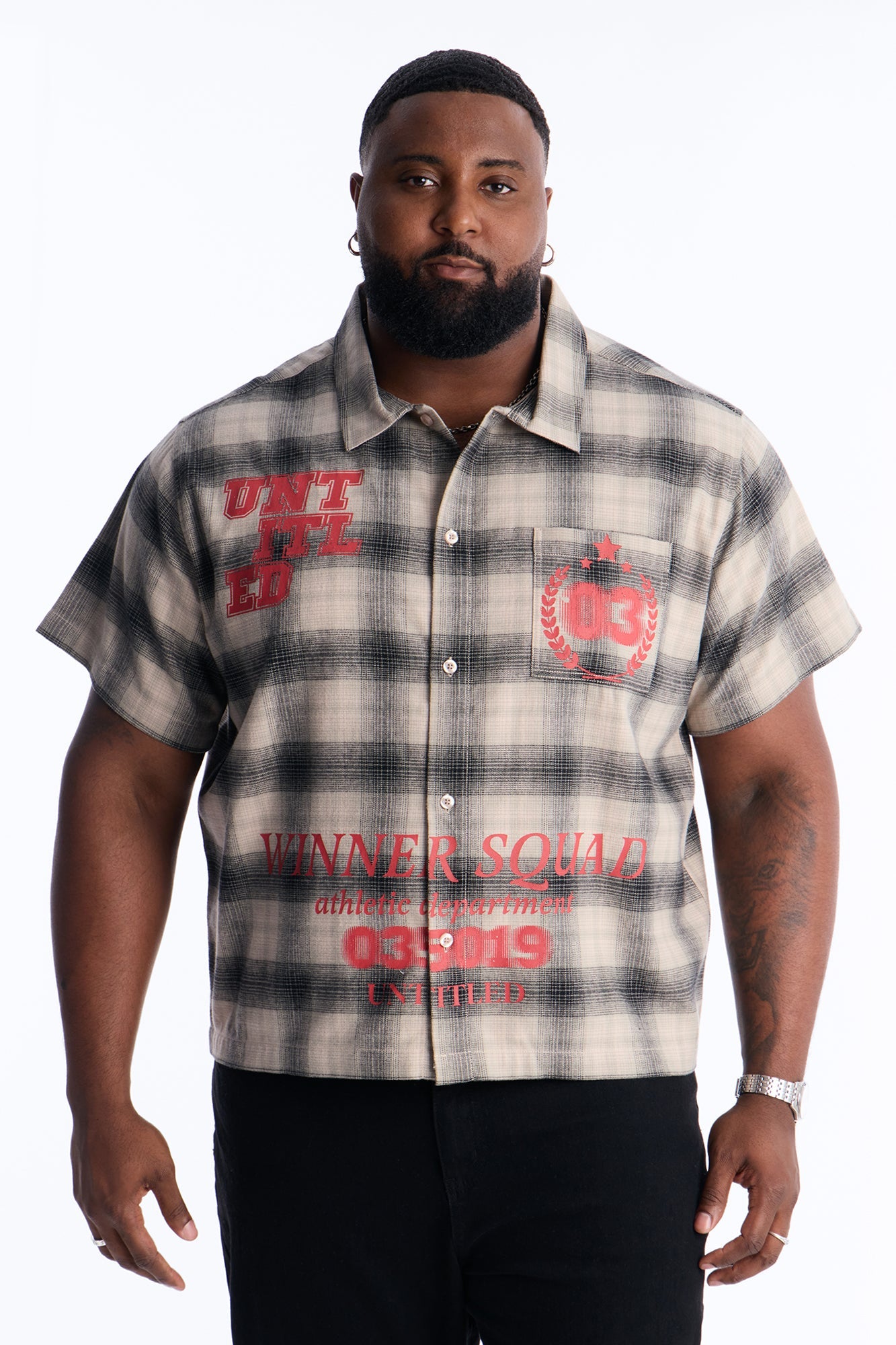 Winners Quad Button Up Shirt - Black