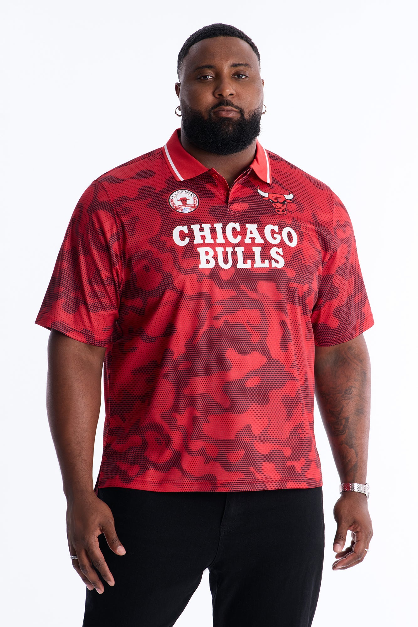 Bulls Digi Camo Soccer Top - Red
