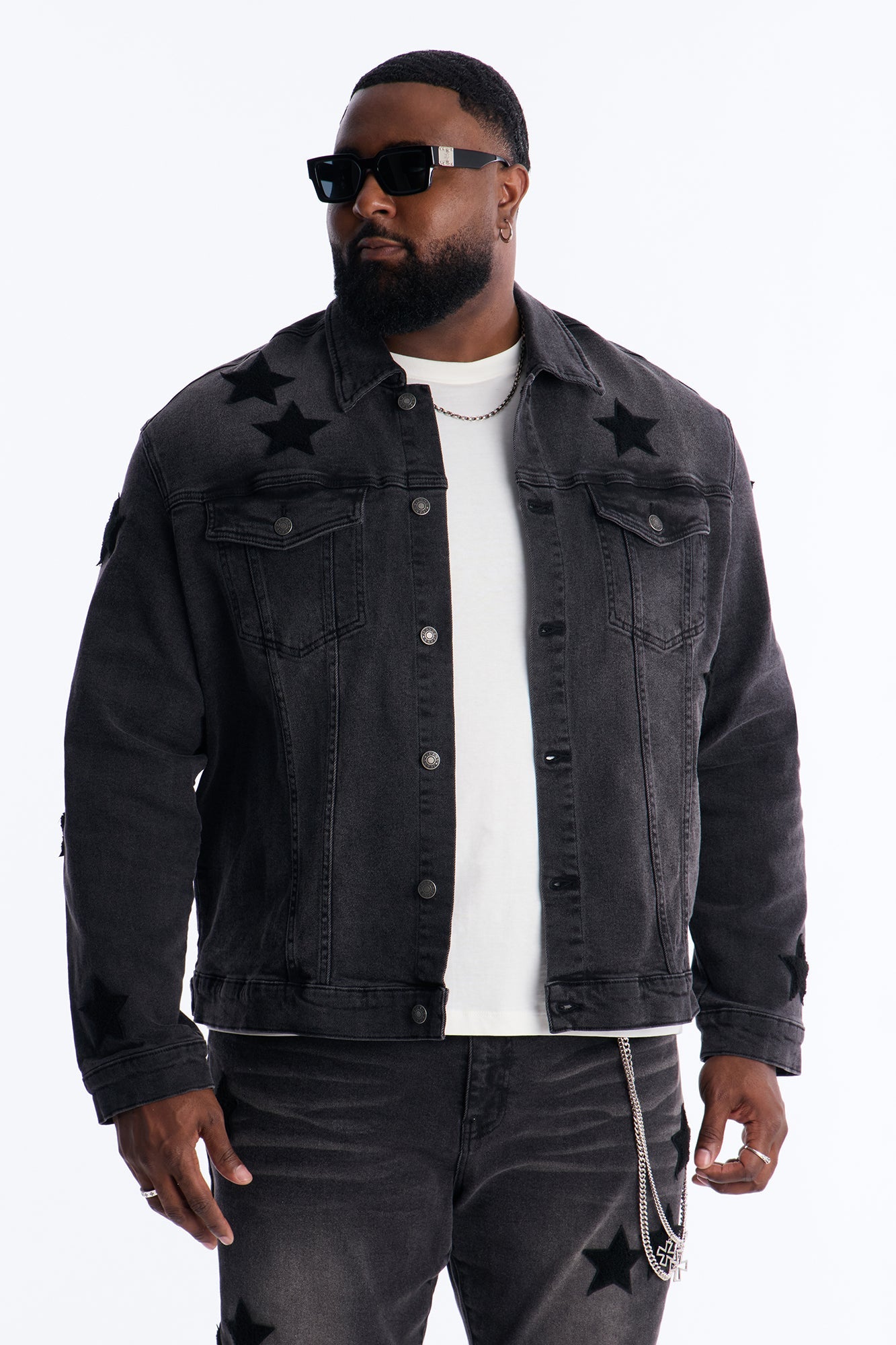 Stellar Denim Trucker Jacket - Black Wash
