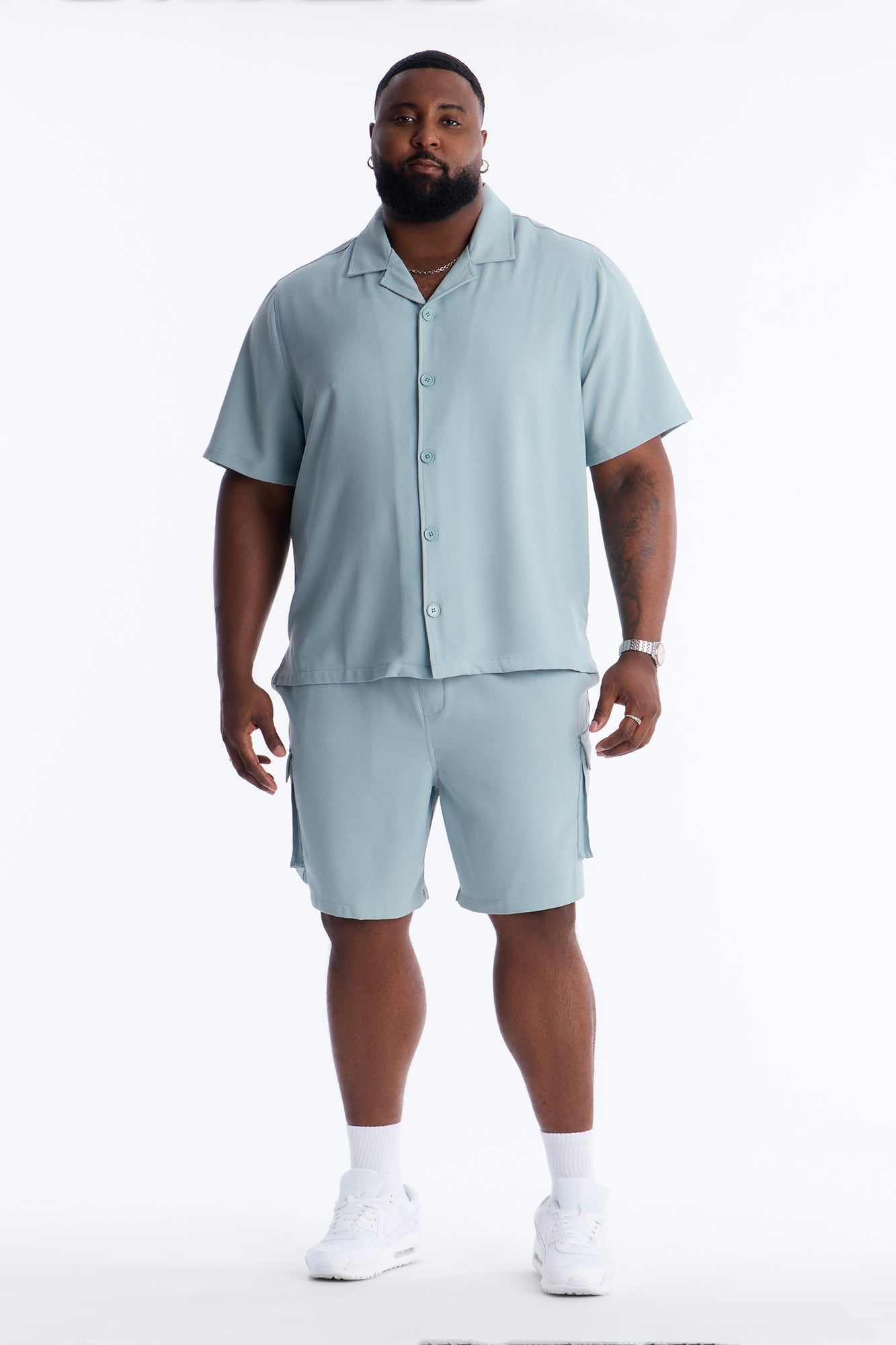 Golden Hour Relaxed Cargo Short - Slate Grey