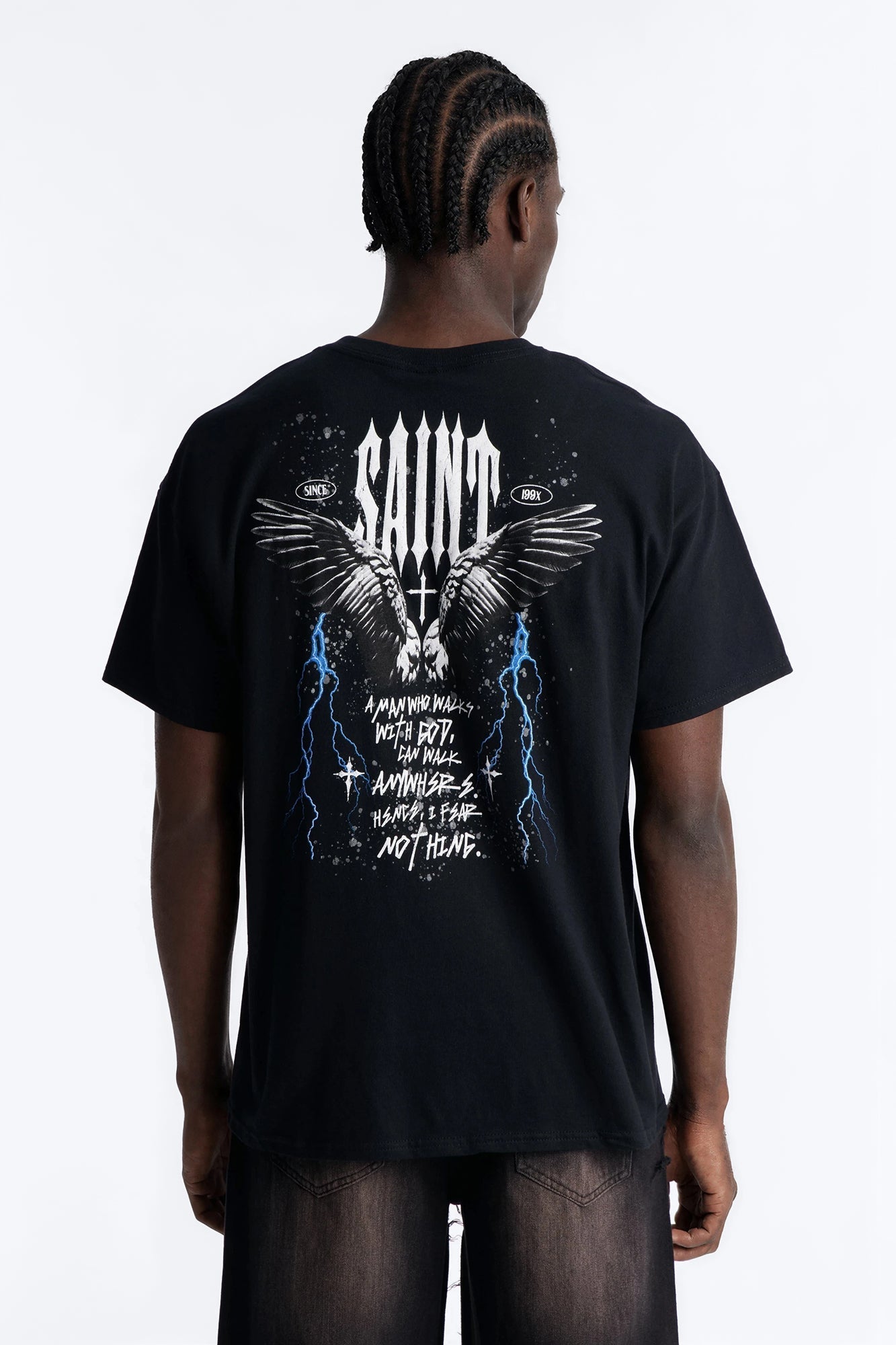 Saint Fear Nothing Oversized Short Sleeve Tee - Black