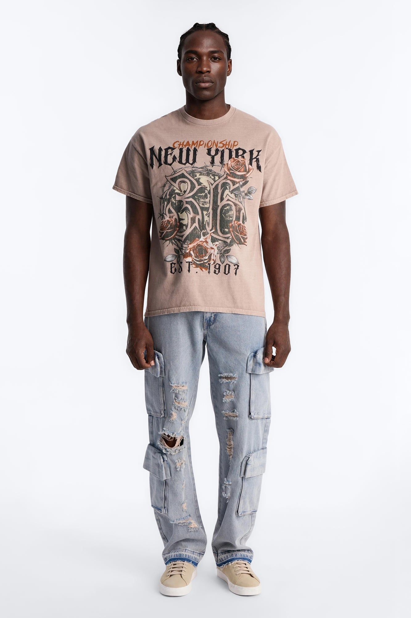 Championship NYC Oversized Short Sleeve Tee - Taupe