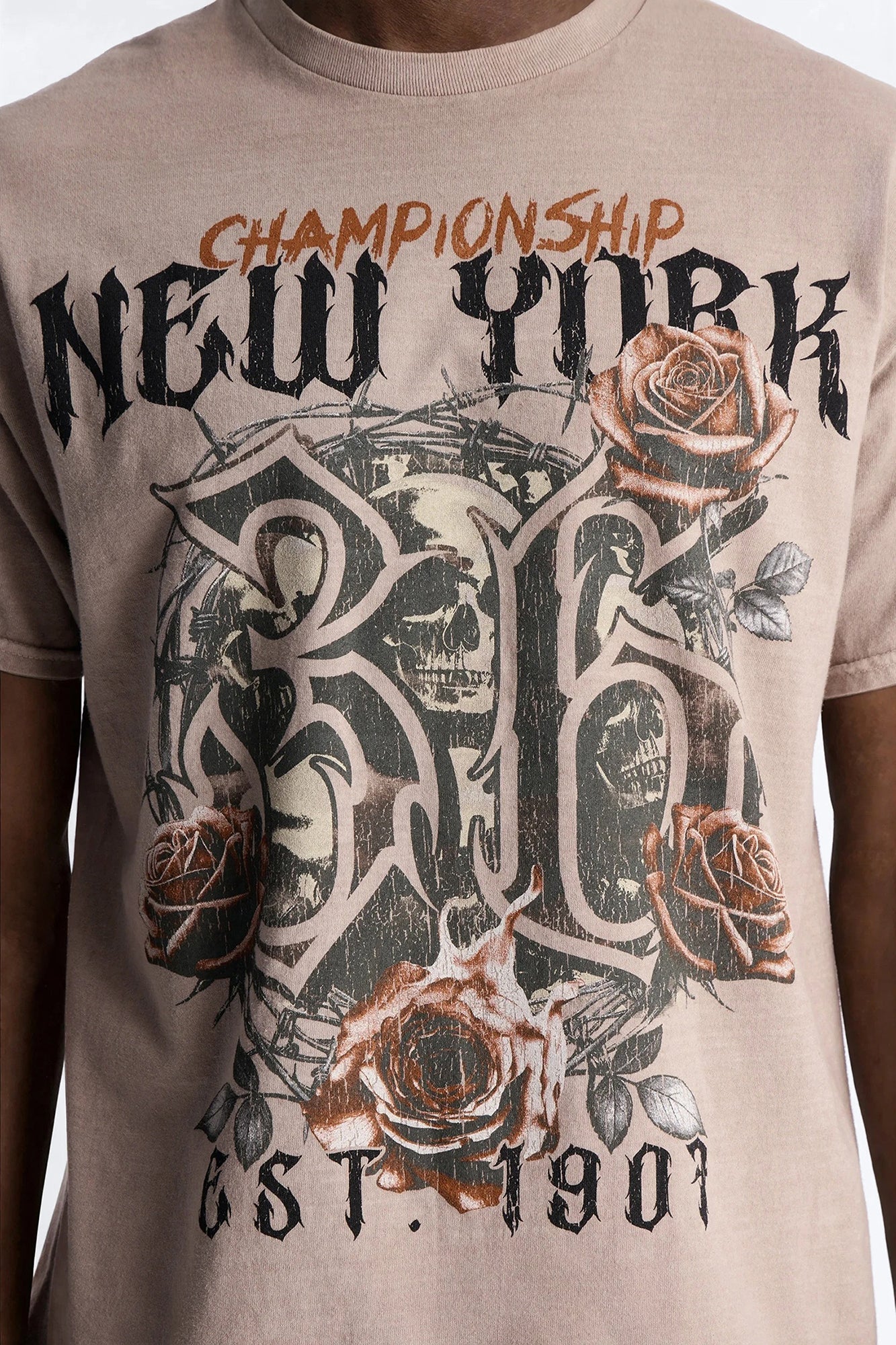 Championship NYC Oversized Short Sleeve Tee - Taupe