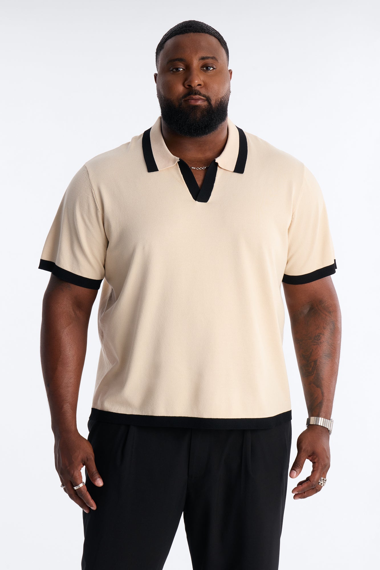Rue Saint Johnny Collar Polo - Tan