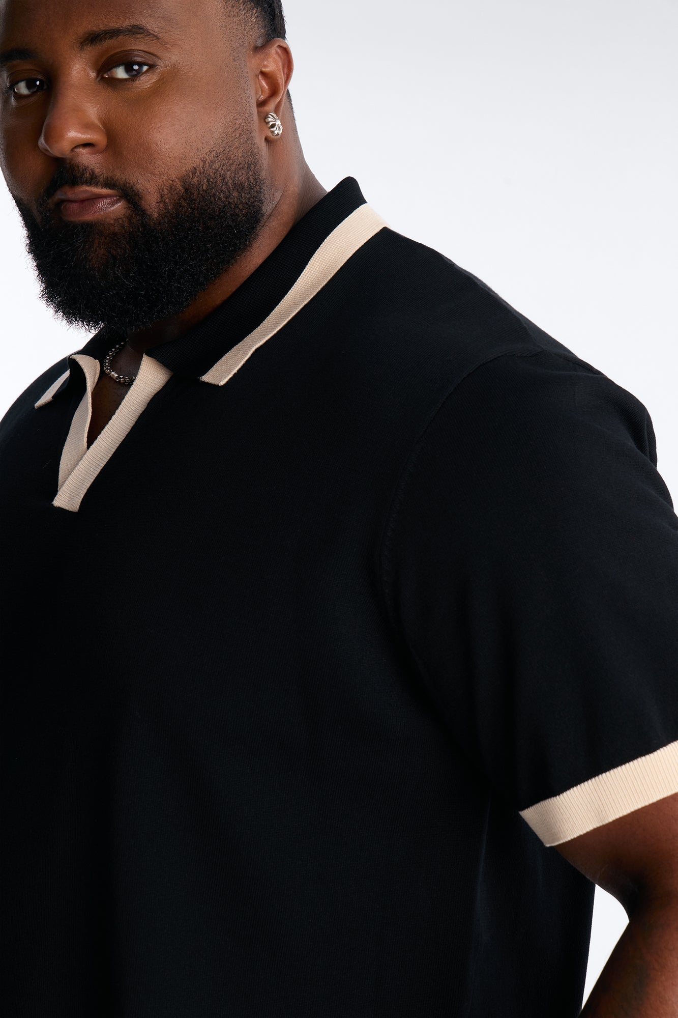 Rue Saint Johnny Collar Polo - Black