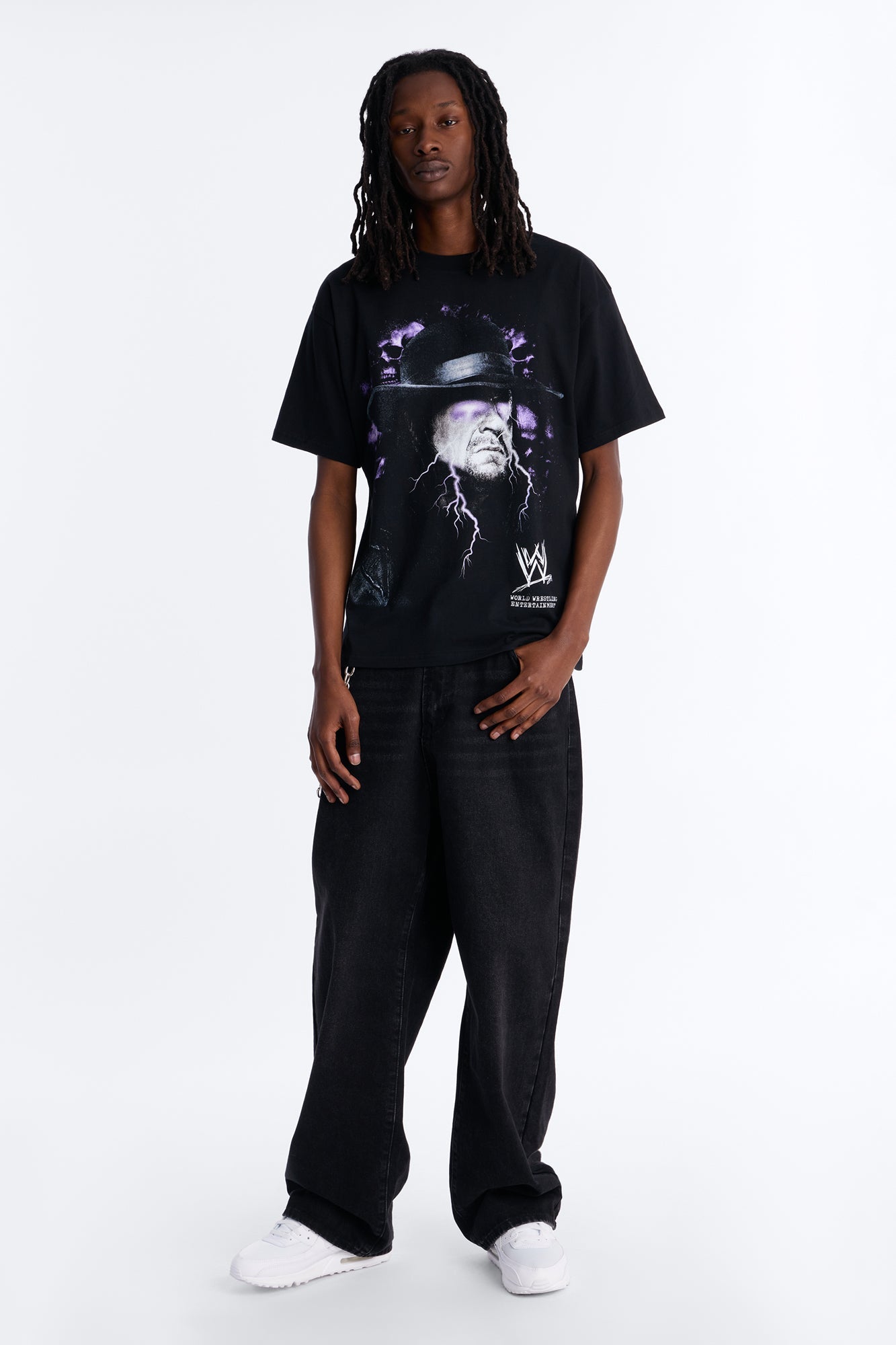 WWE Undertaker Heavy Weight Oversized Short Sleeve Tee - Black