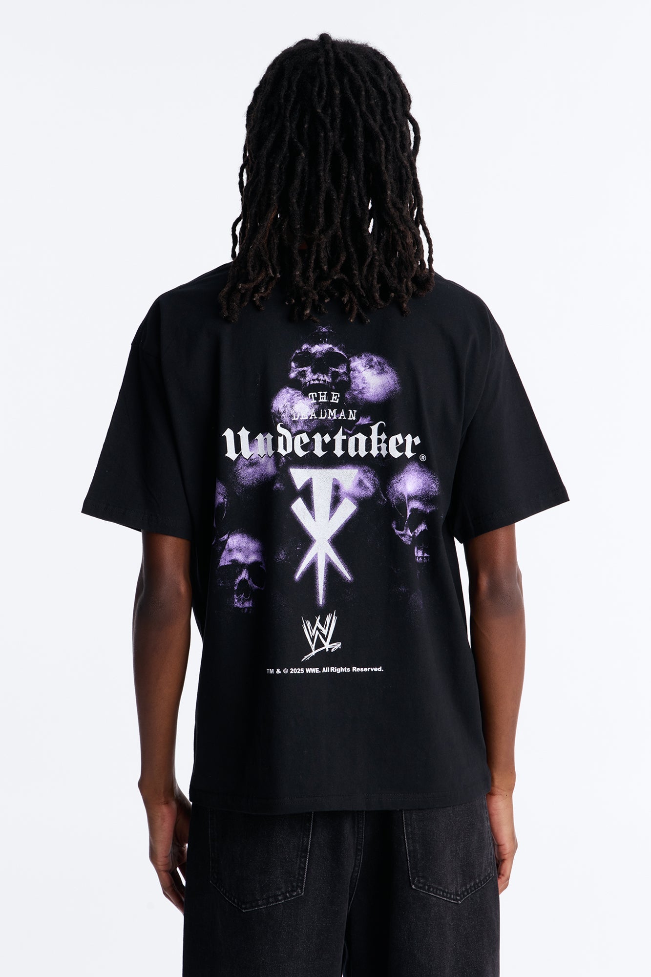 WWE Undertaker Heavy Weight Oversized Short Sleeve Tee - Black