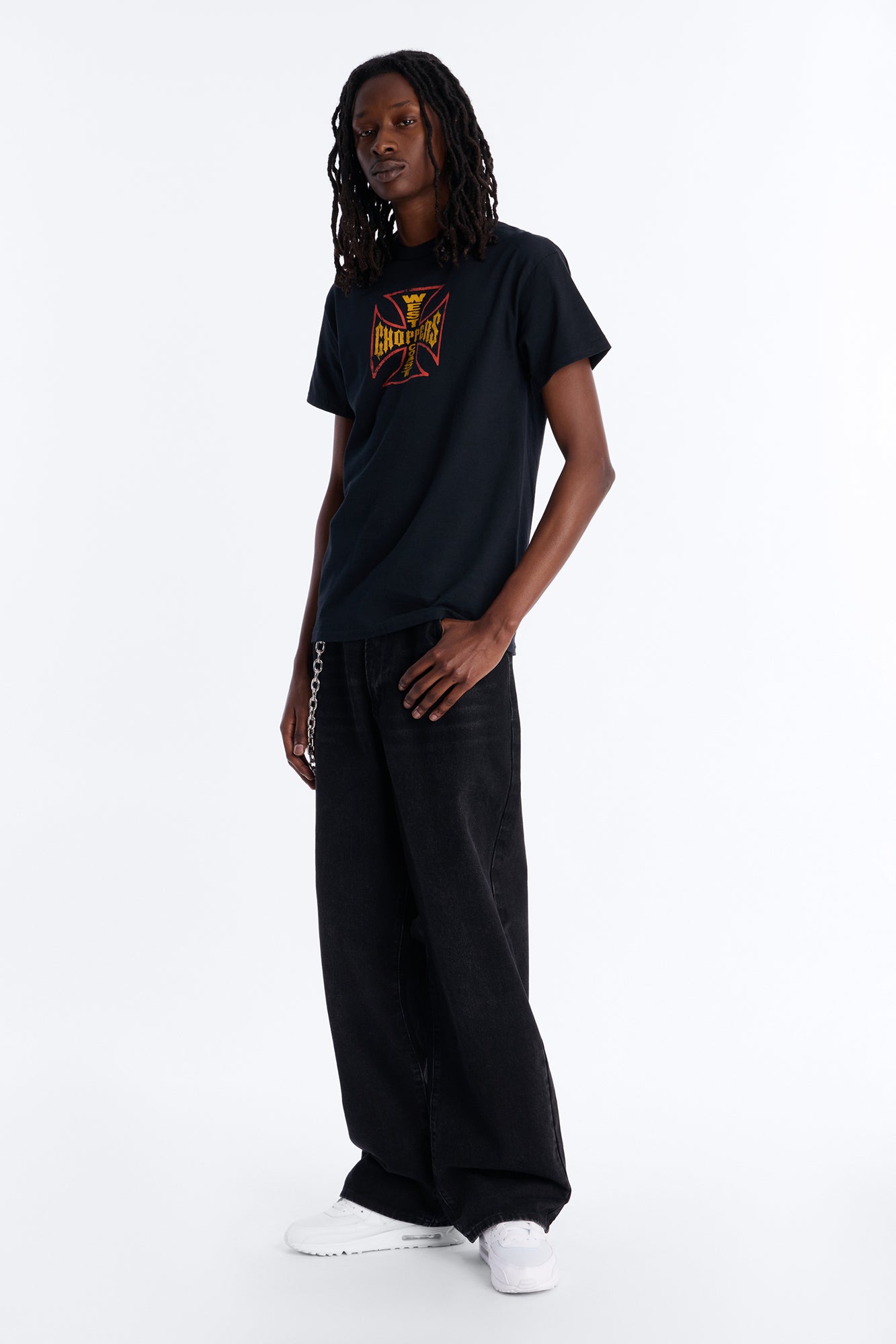 West Coast Choppers Cobra Puff Print Short Sleeve Tee - Black