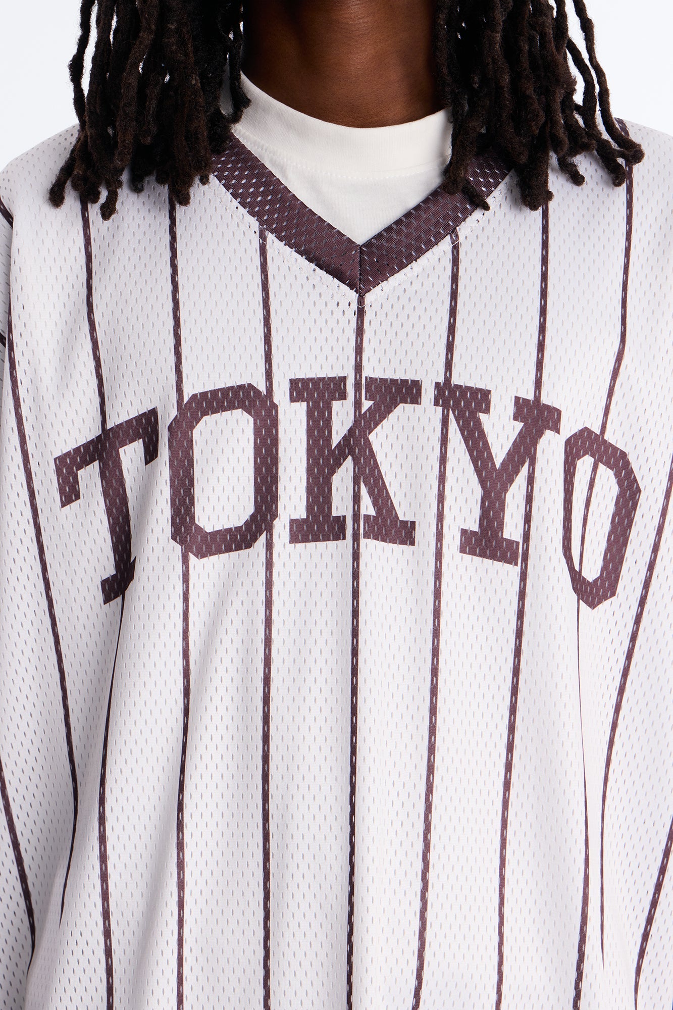 Jersey Fit Tokyo V-Neck Shirt - White