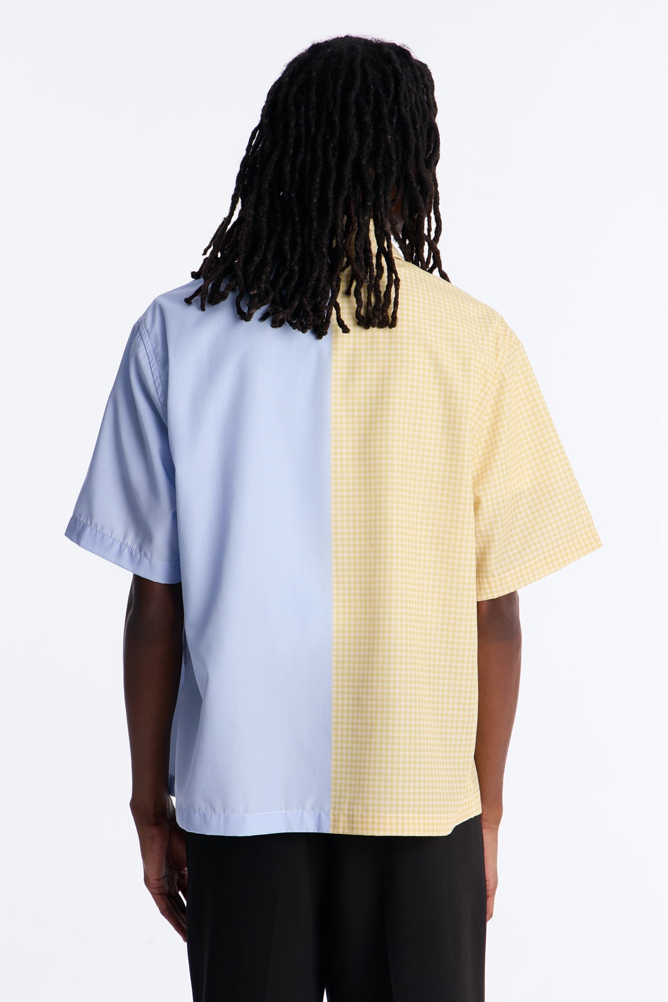 Relaxed Split Button Up Shirt - Yellow