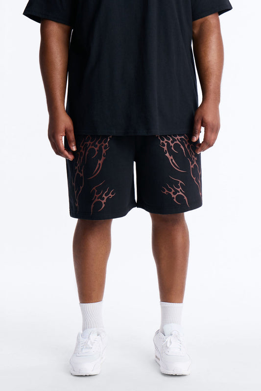 Eternal Fire Sweatshorts - Black