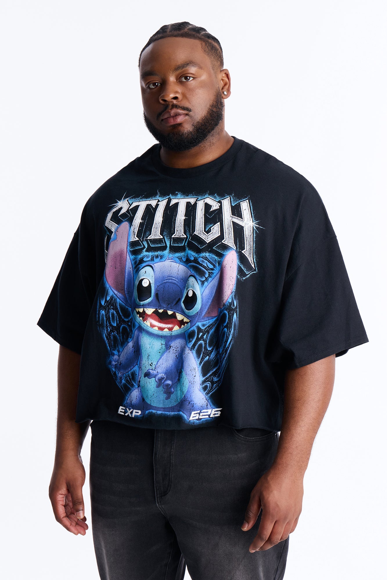 Disney Stitch Short Sleeve Tee - Black