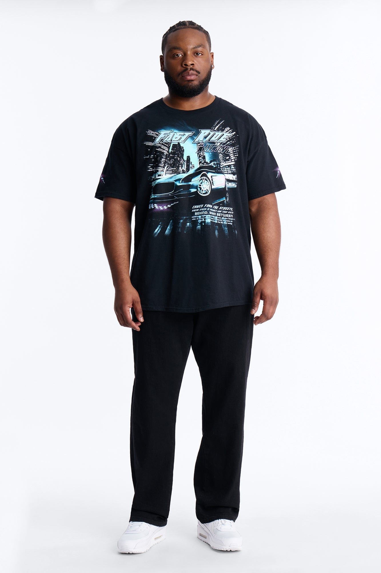 Fast Ride Racing Short Sleeve Tee - Black
