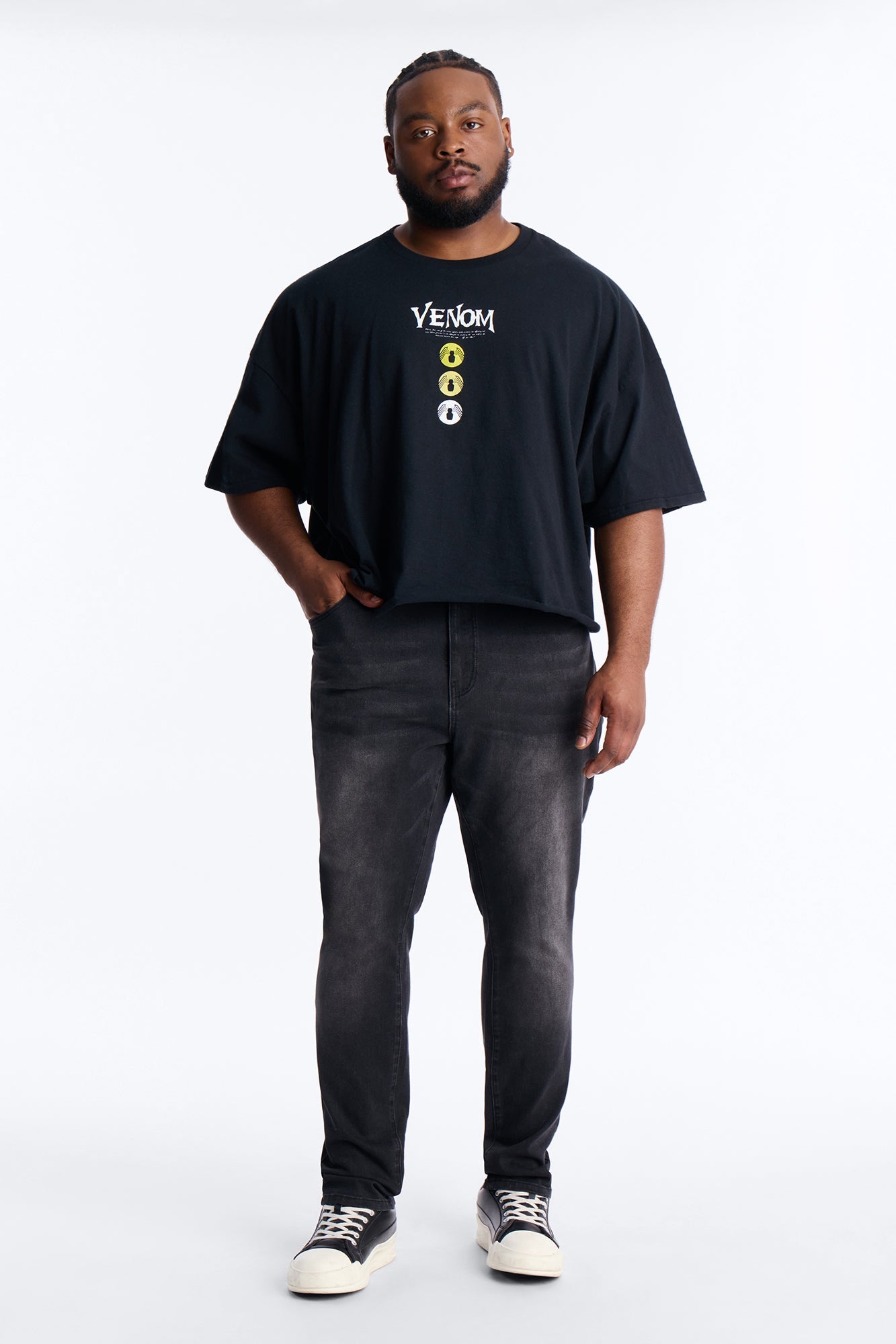 Venom The Anti Hero Boxy Short Sleeve Tee - Black