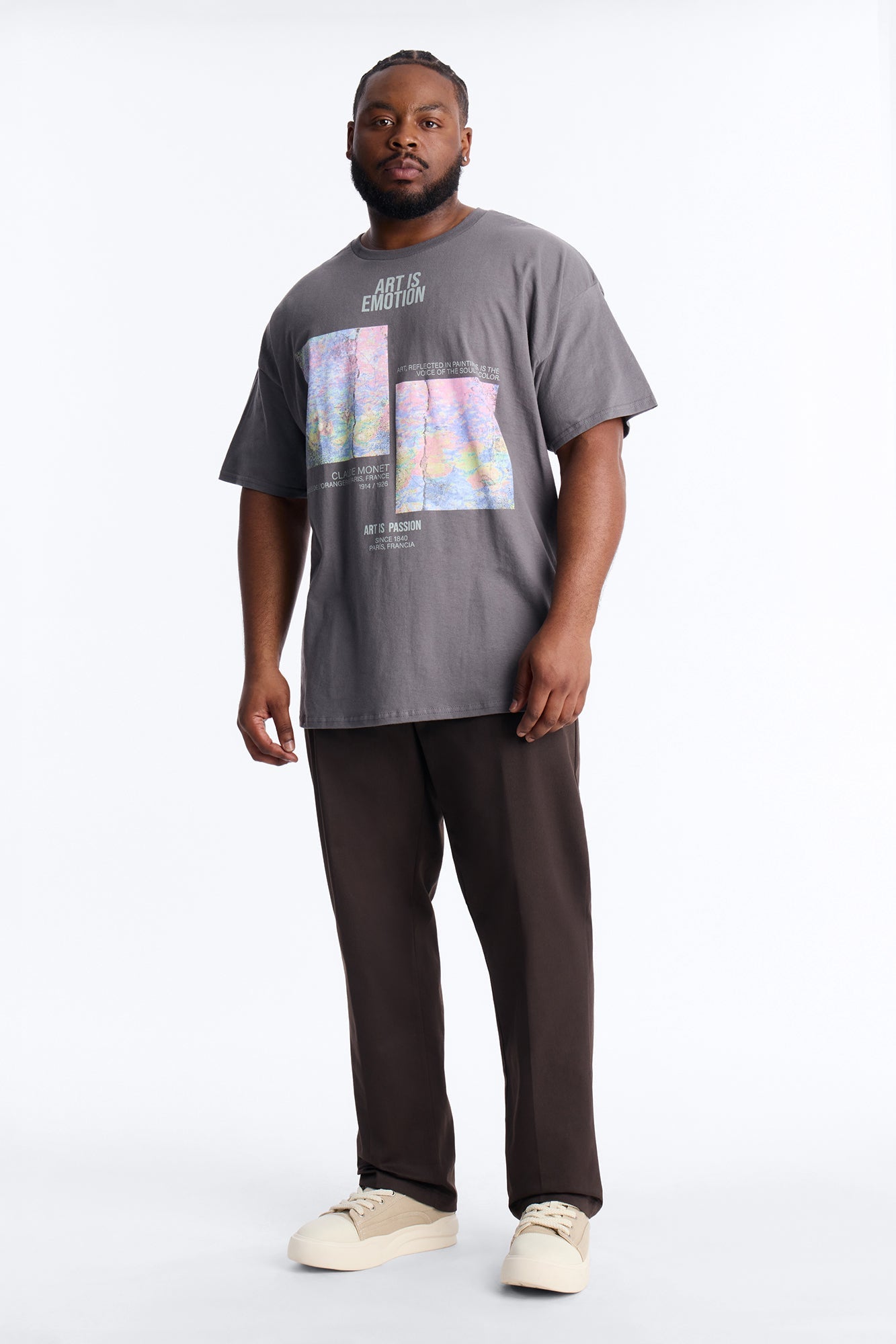 Monet Art Of Emotion Short Sleeve Tee - Charcoal
