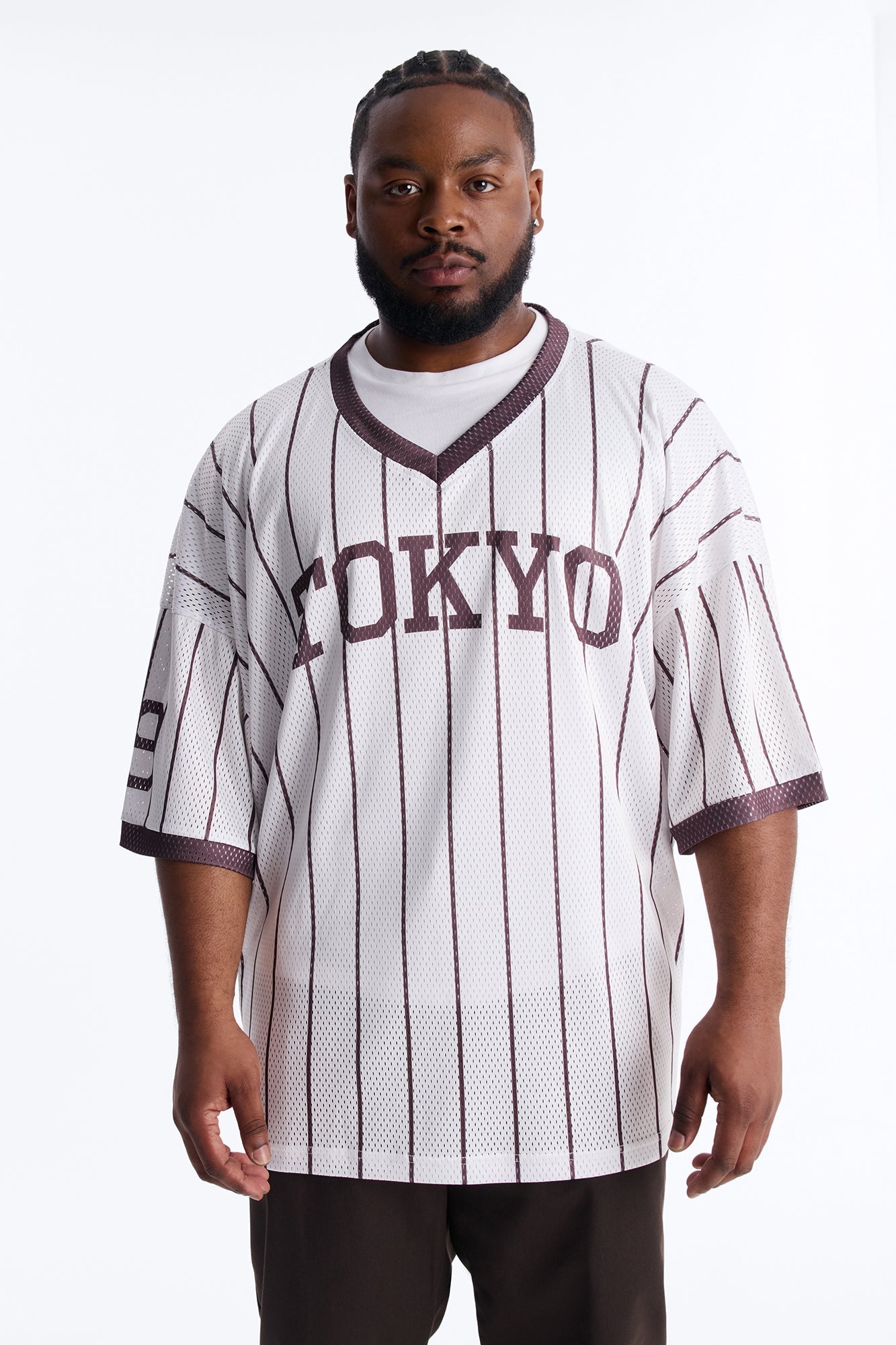Jersey Fit Tokyo V-Neck Shirt - White