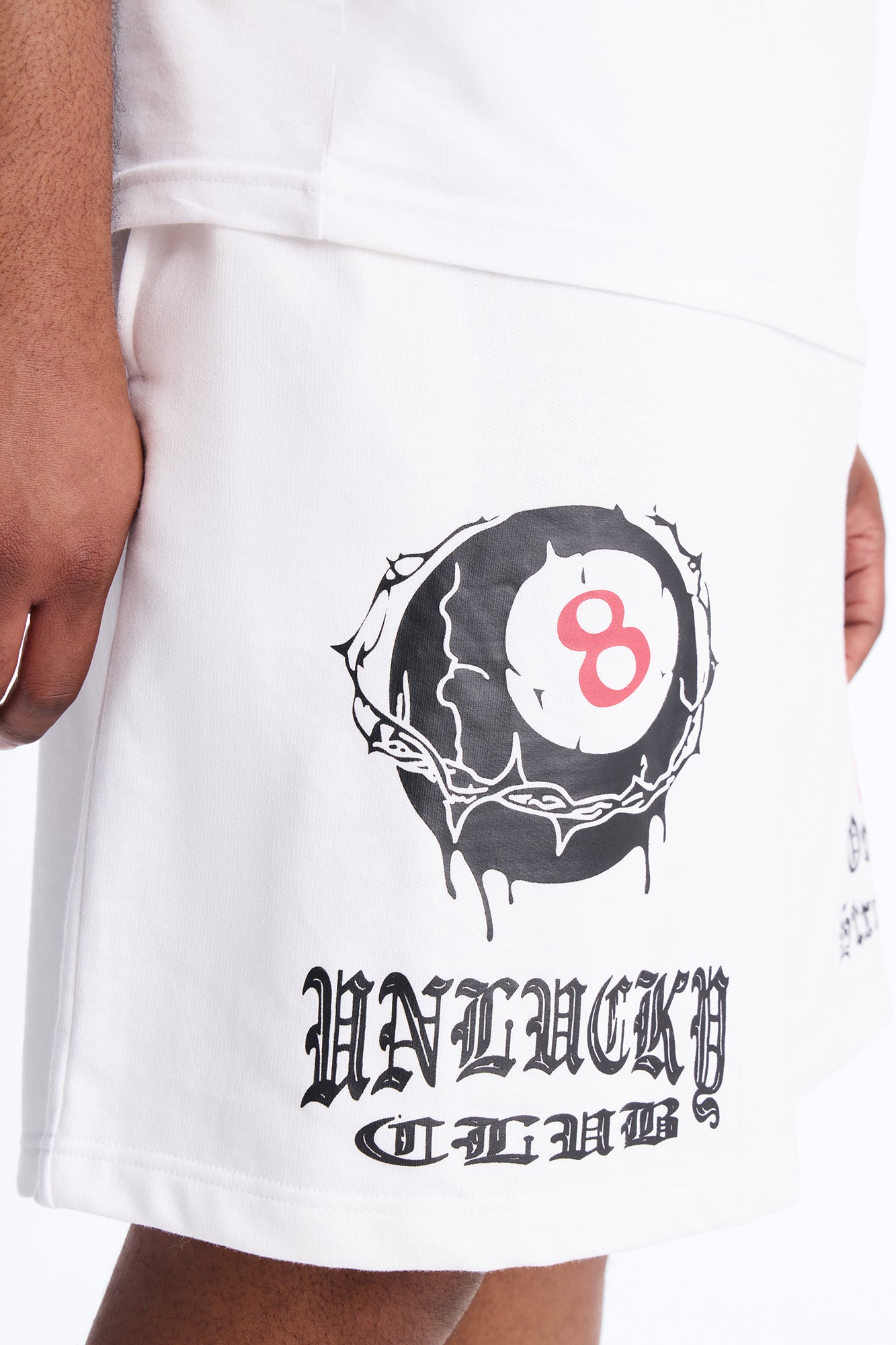 Unlucky Club Sweatshorts - White