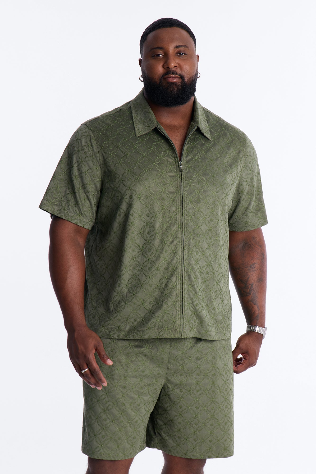 Your Island Zip Up Shirt - Green