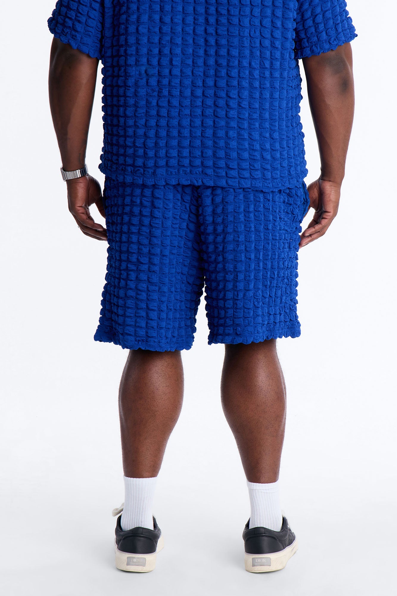 Relaxed Effervesce Textured Short - Blue