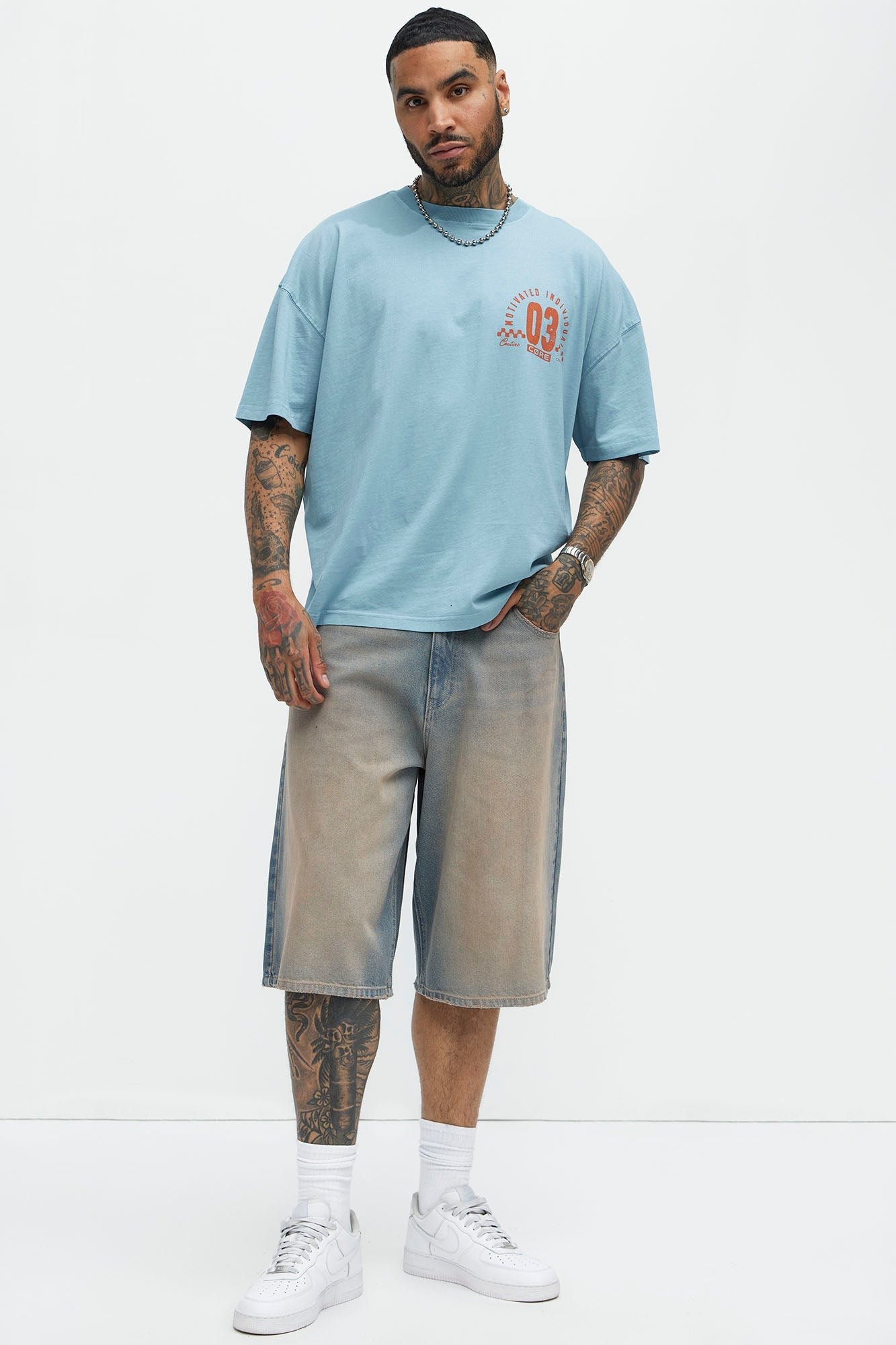 Colin Baggy Denim Short - Vintage Blue Wash