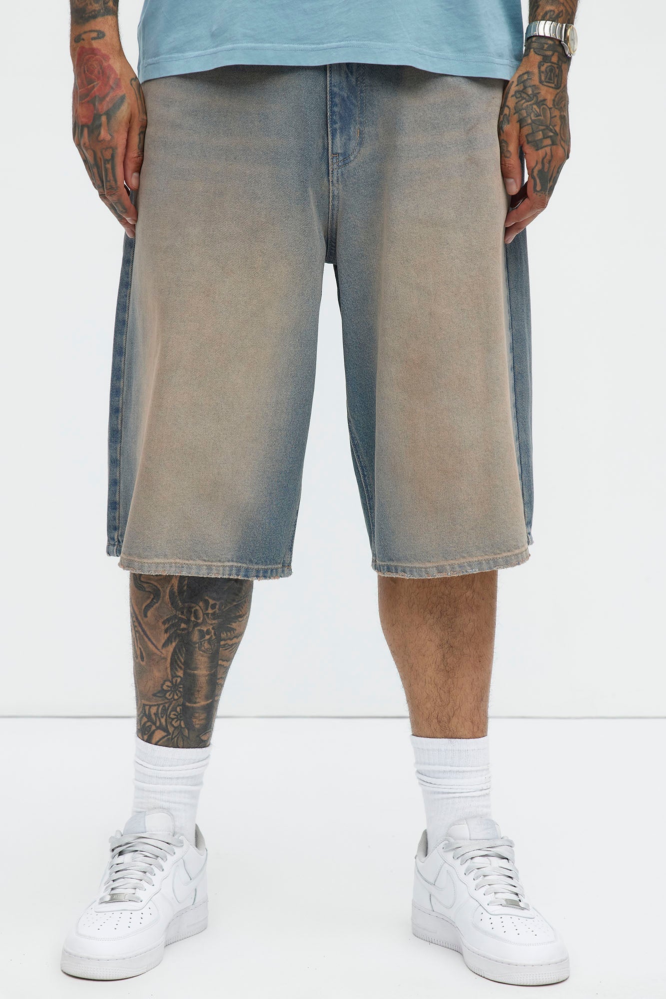 Colin Baggy Denim Short - Vintage Blue Wash