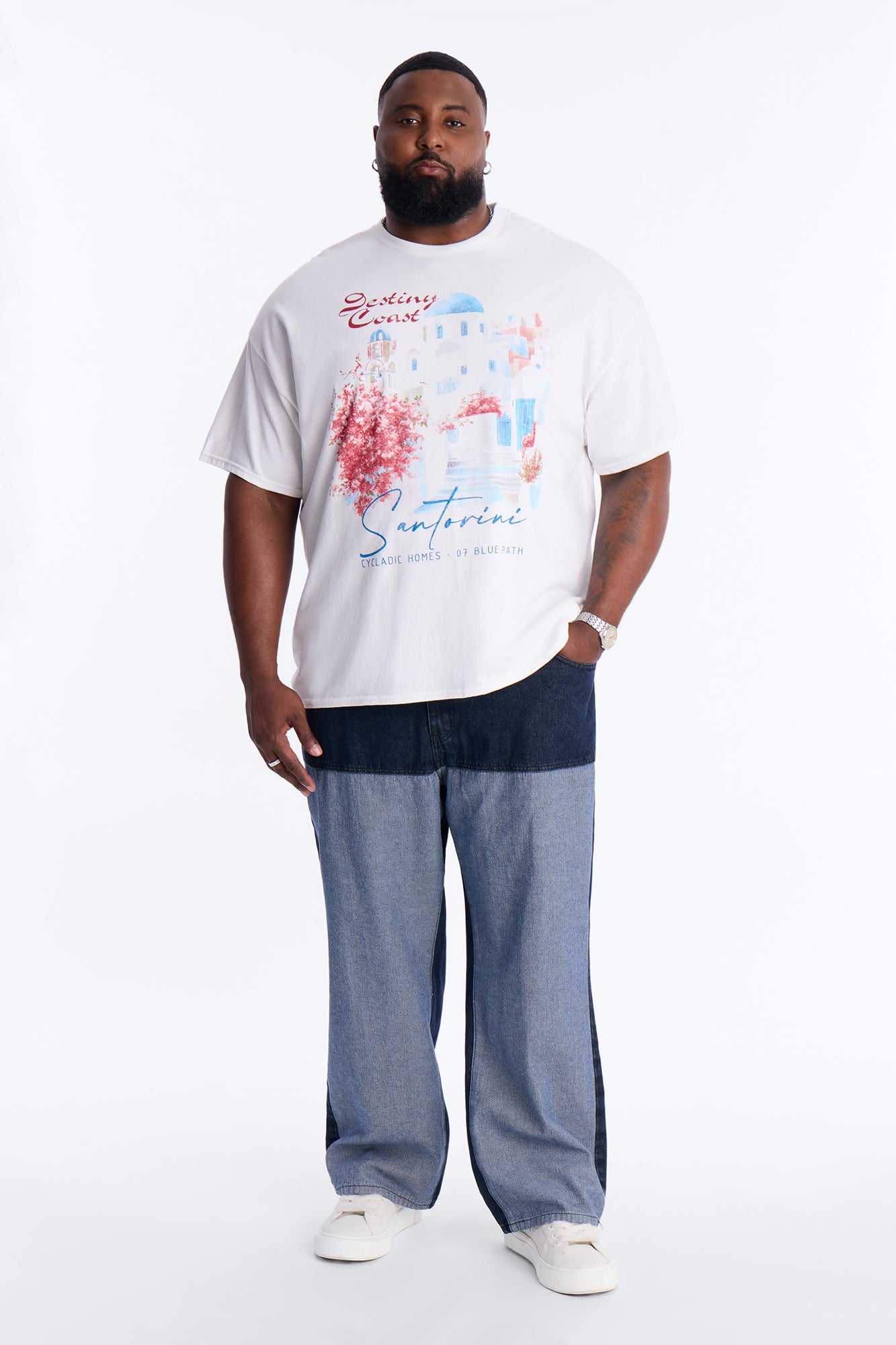 Destiny Coast Oversized Short Sleeve Tee - White