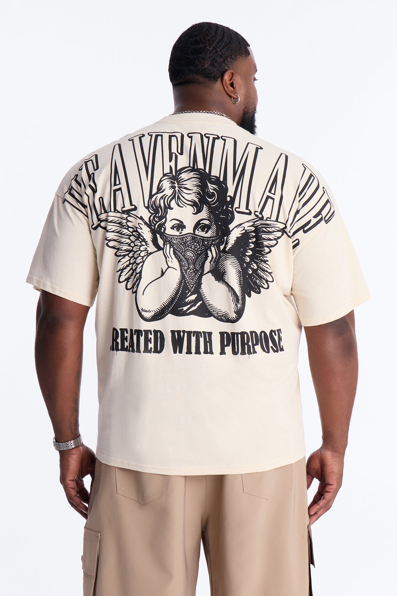 Heaven Made Heavy Weight Boxy Short Sleeve Tee - Off White