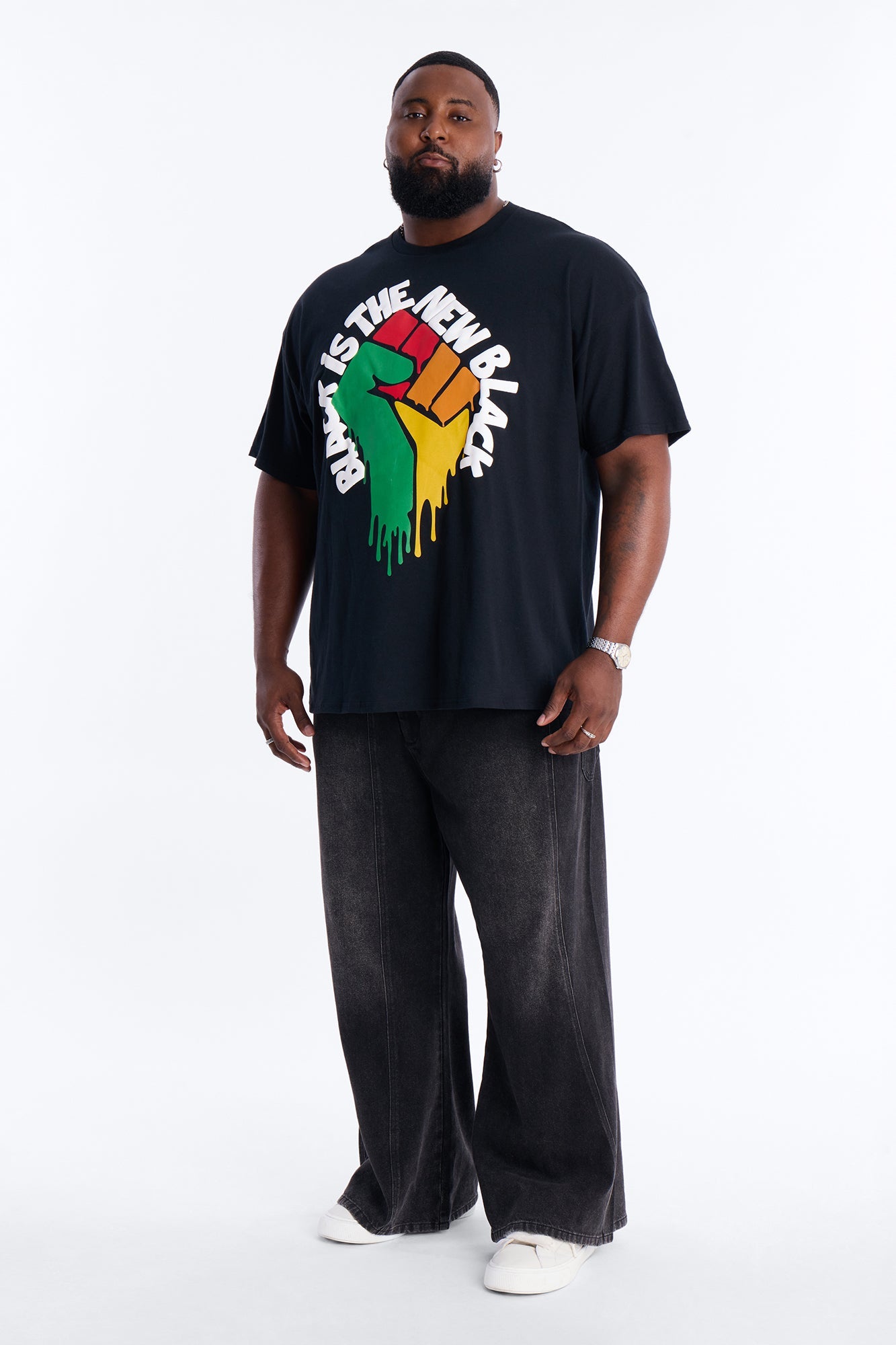 Black Is The New Black Oversized Short Sleeve Tee - Black