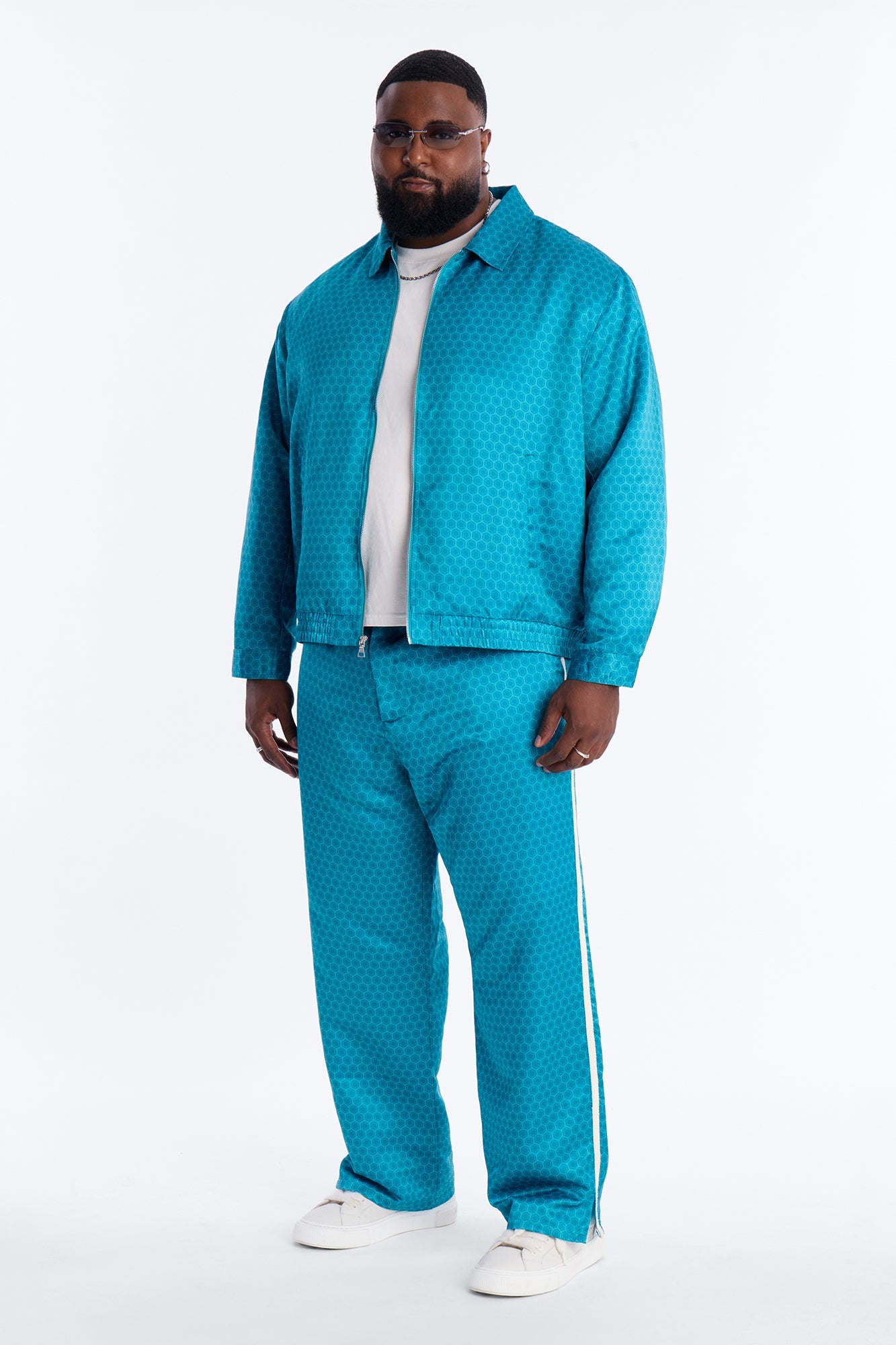 Straight St. Tropez Motif Roped Applique Pant - Blue
