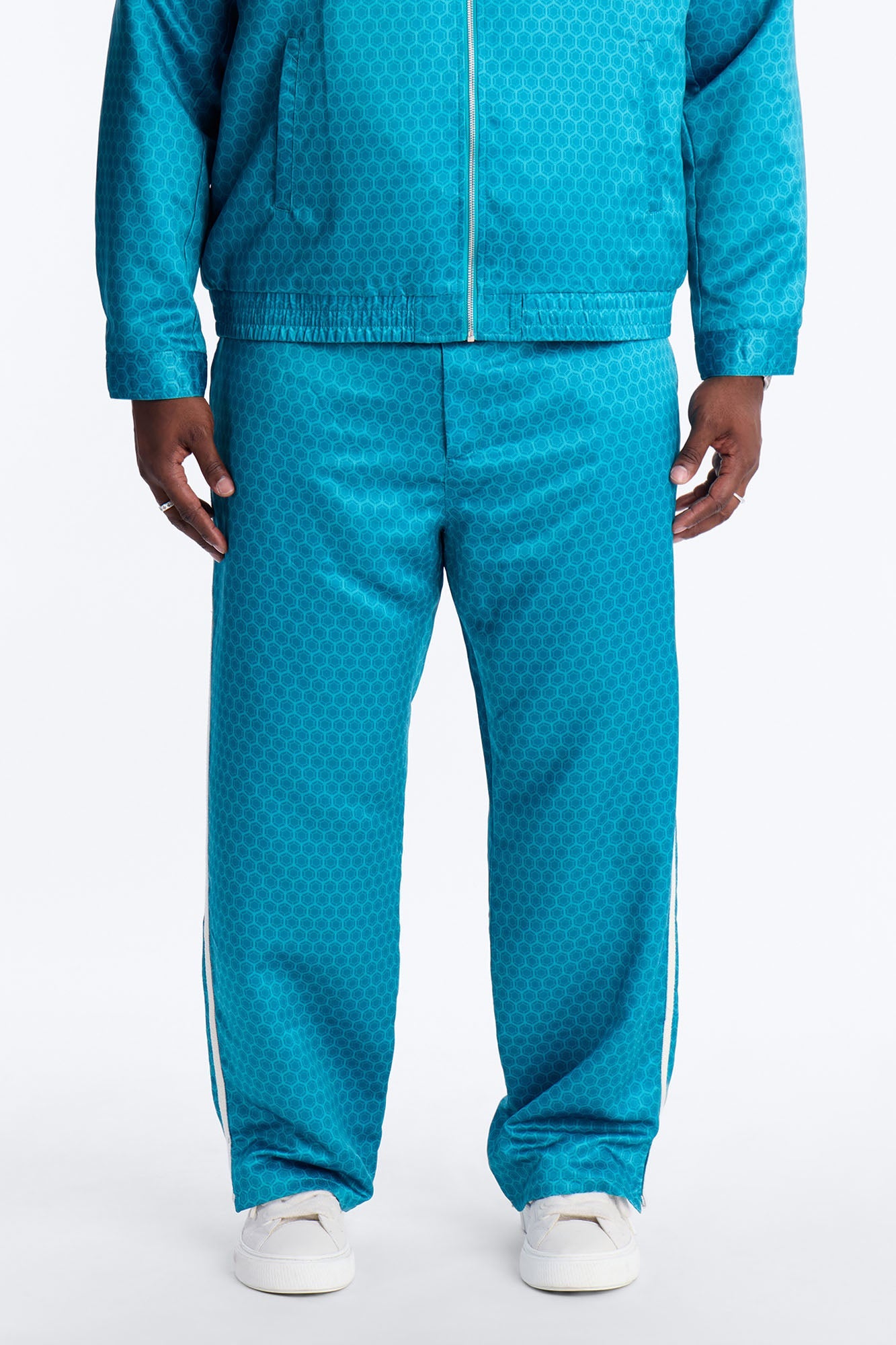 Straight St. Tropez Motif Roped Applique Pant - Blue
