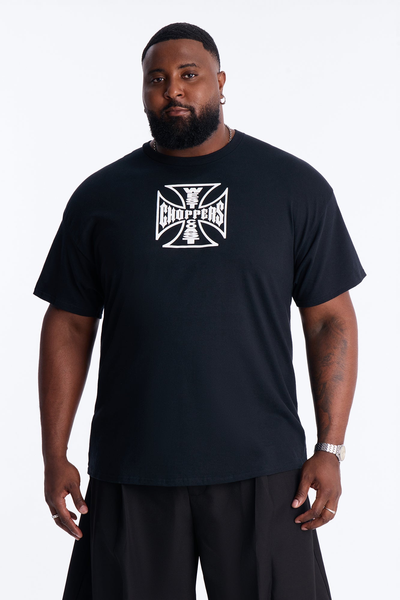 West Coast Choppers Icon Puff Print Short Sleeve Tee - Black