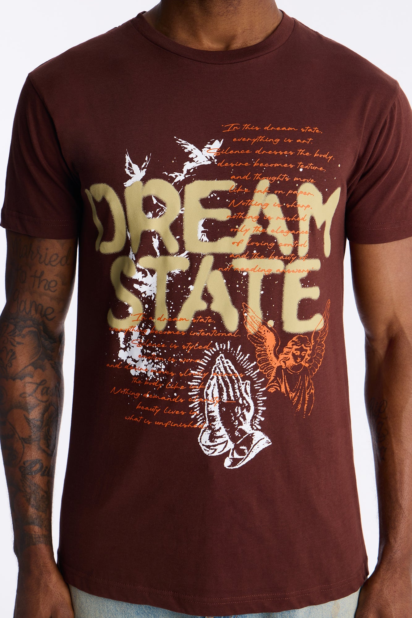 Dream State Of Mind Short Sleeve Tee - Brown