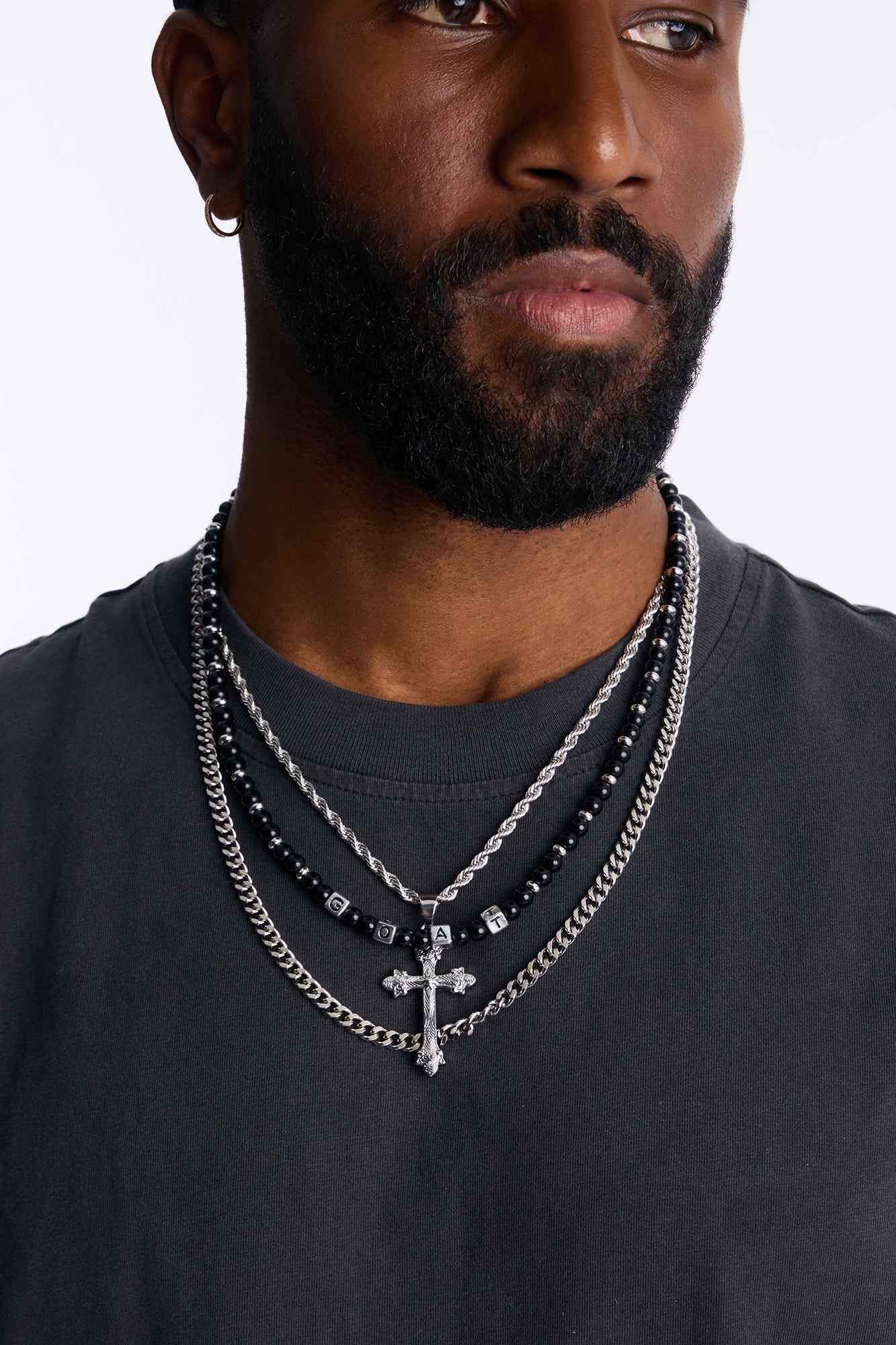 Glory and Goat Necklace Set - Silver