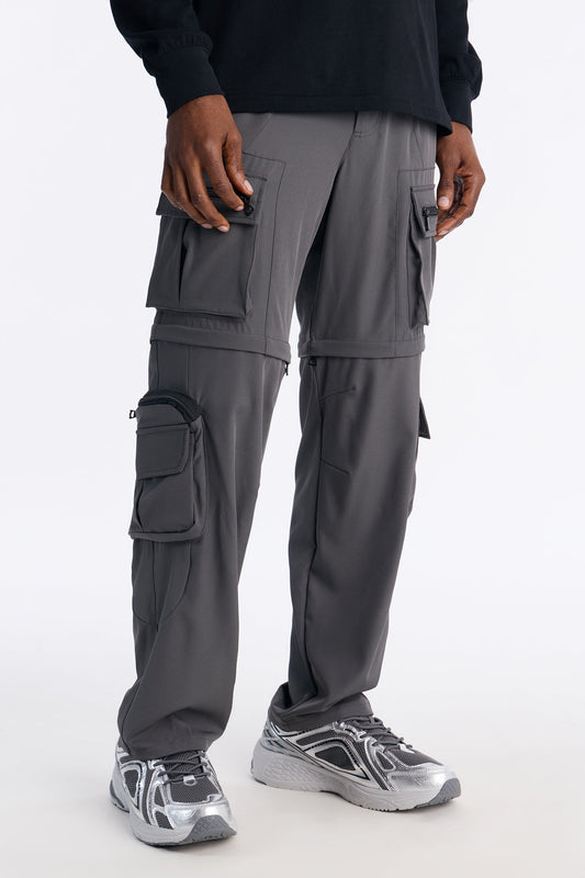 Straight Convertible Turning Point Utility Cargo Pant - Grey
