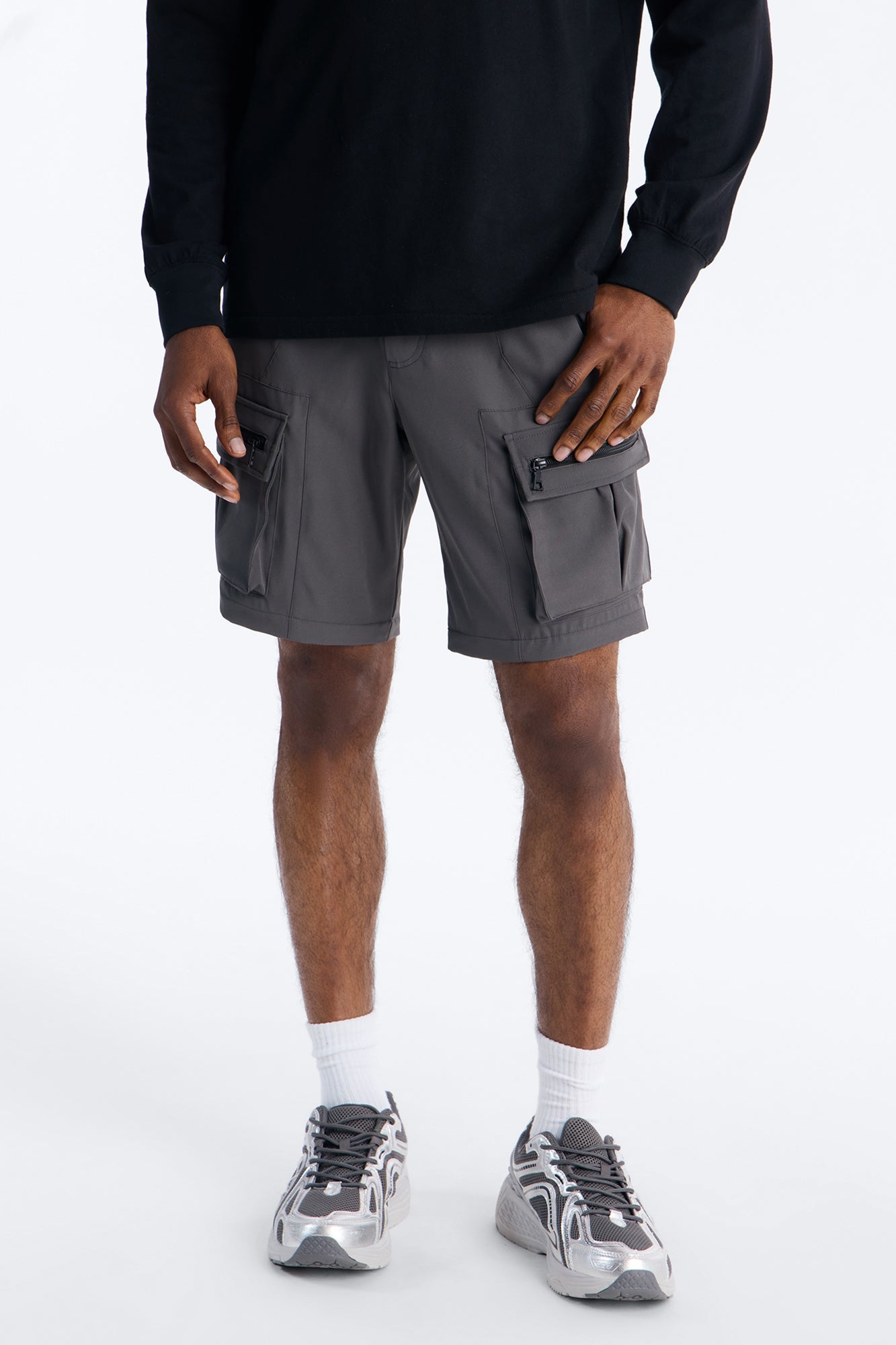 Straight Convertible Turning Point Utility Cargo Pant - Grey