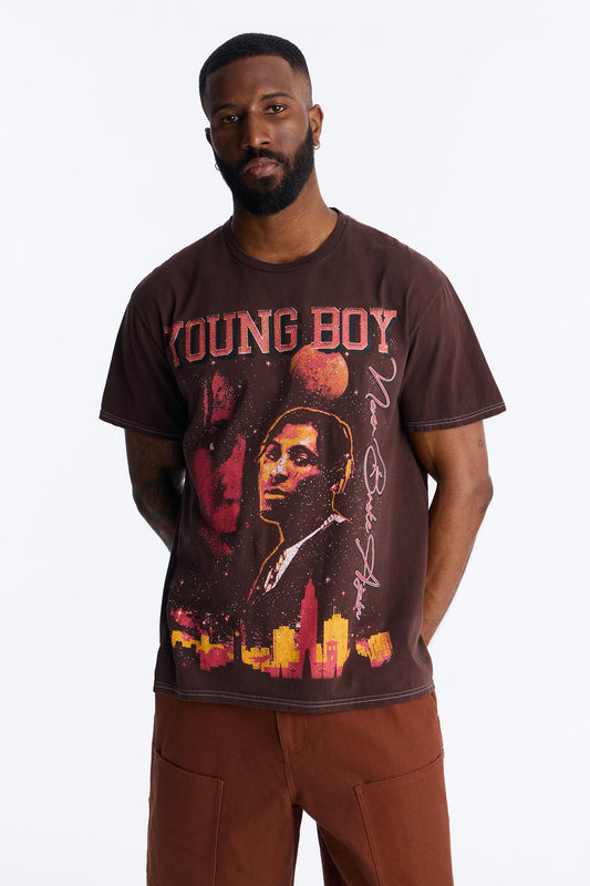 Youngboy NBA Outside Today Vintage Short Sleeve Tee - Brown