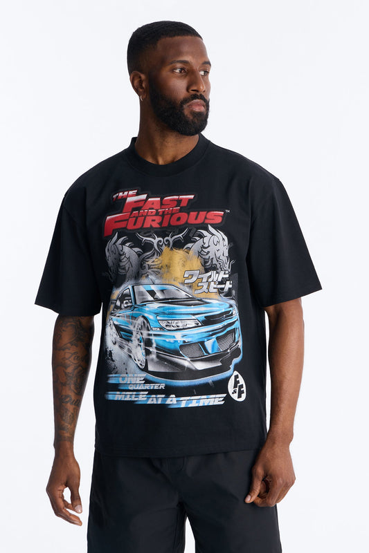 The Fast And Furious One Quarter Mile Short Sleeve Tee - Black