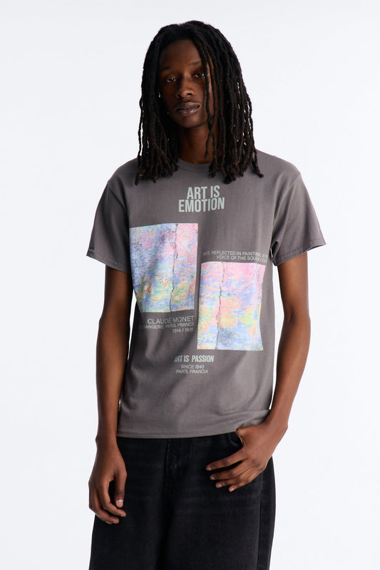 Monet Art Of Emotion Short Sleeve Tee - Charcoal