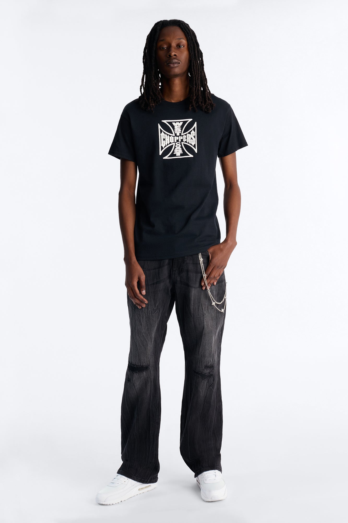 West Coast Choppers Icon Puff Print Short Sleeve Tee - Black