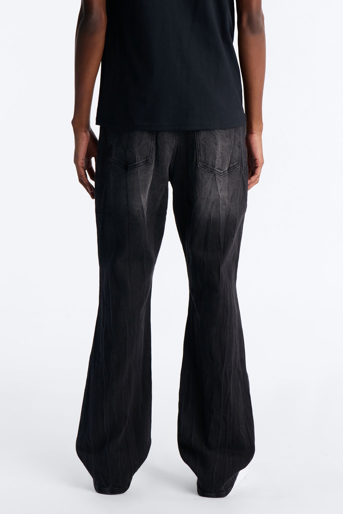 Dreamy Stacked Slim Flare Jeans - Black Wash