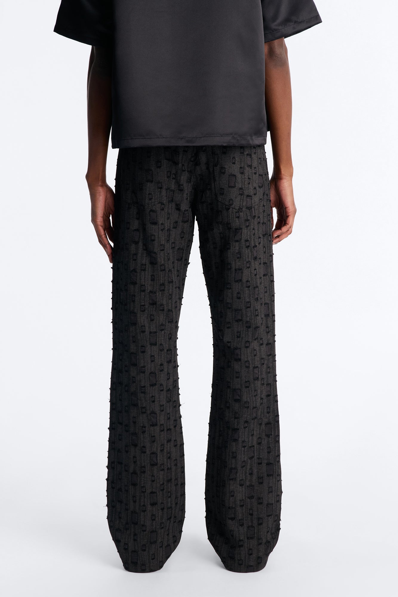 Stacked Slim Flare Distant Reality Distressed Pant - Charcoal