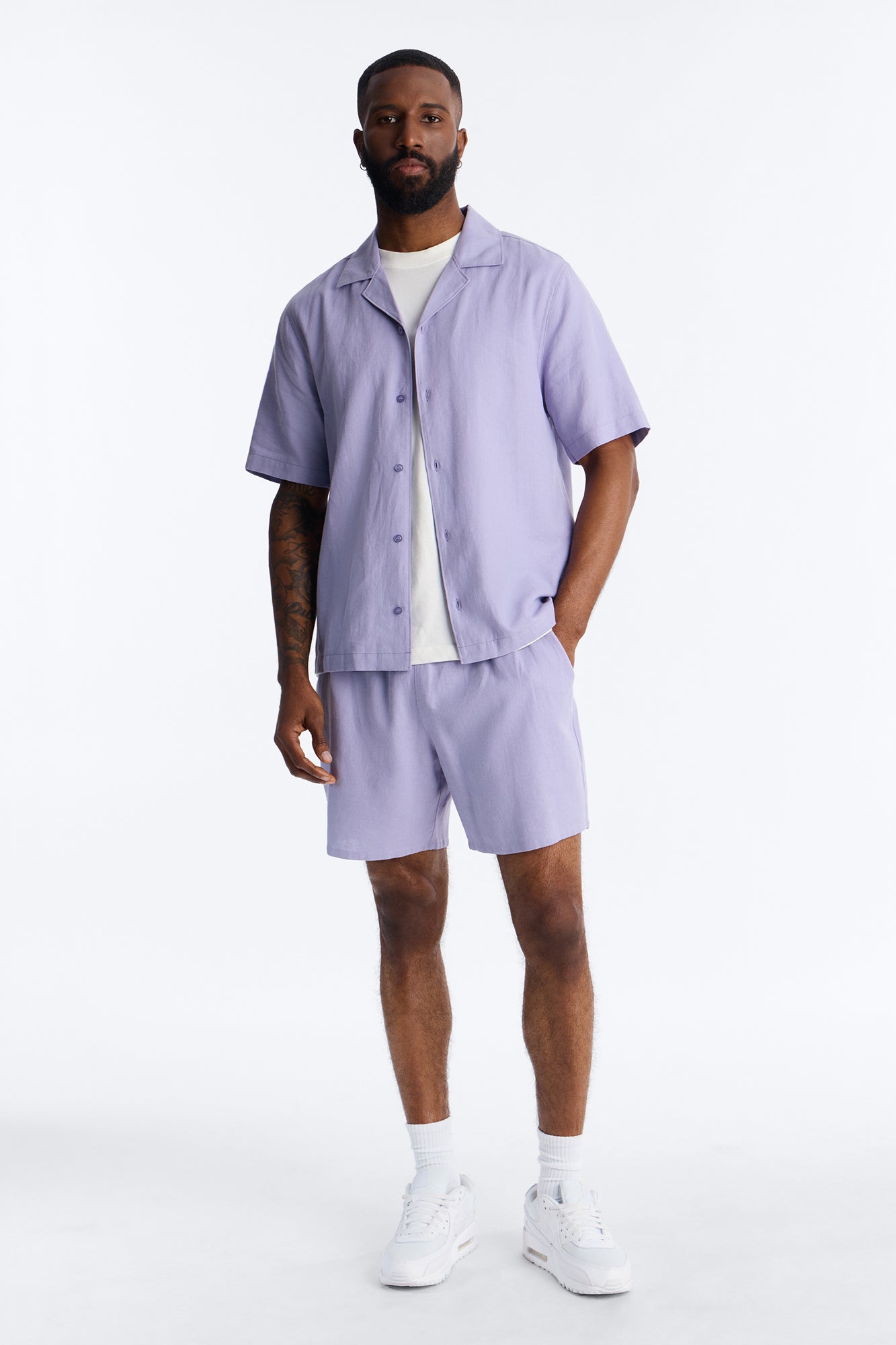 Bahamas Linen Shirt - Lavender