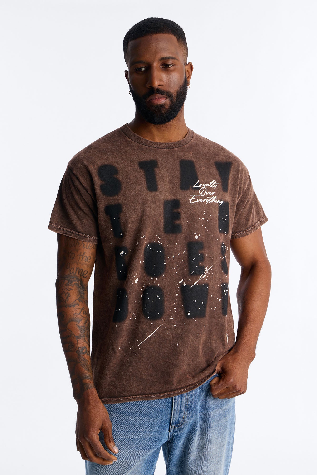Stay Ten Toes Down Short Sleeve Tee - Chocolate