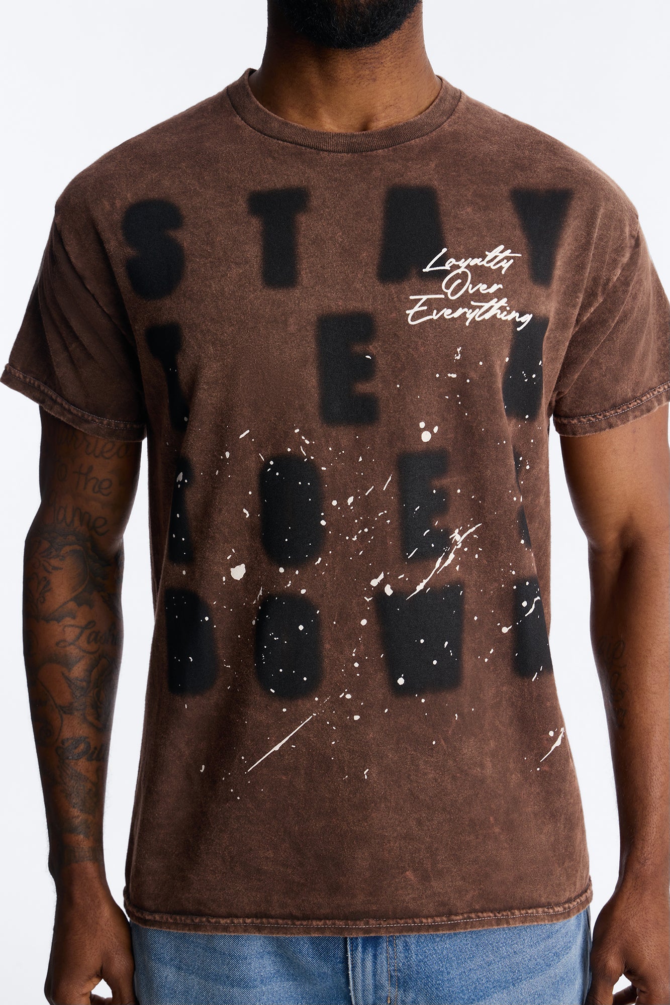 Stay Ten Toes Down Short Sleeve Tee - Chocolate