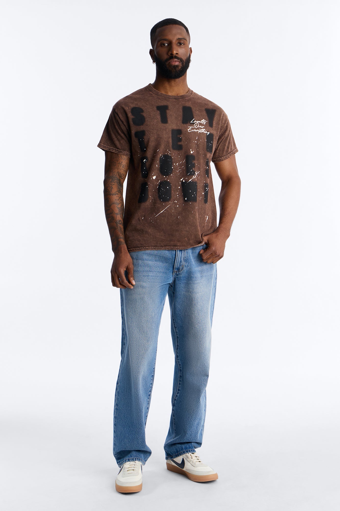 Stay Ten Toes Down Short Sleeve Tee - Chocolate