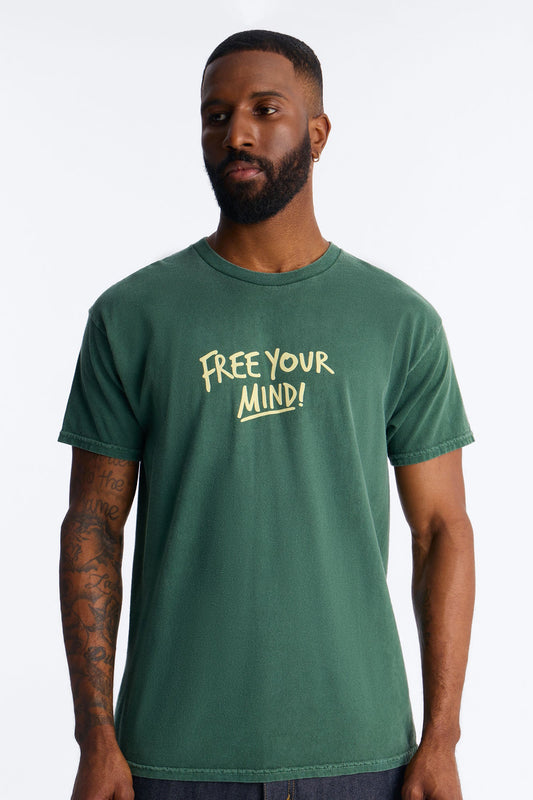 Free Your Mind And Live Short Sleeve Tee - Hunter Green