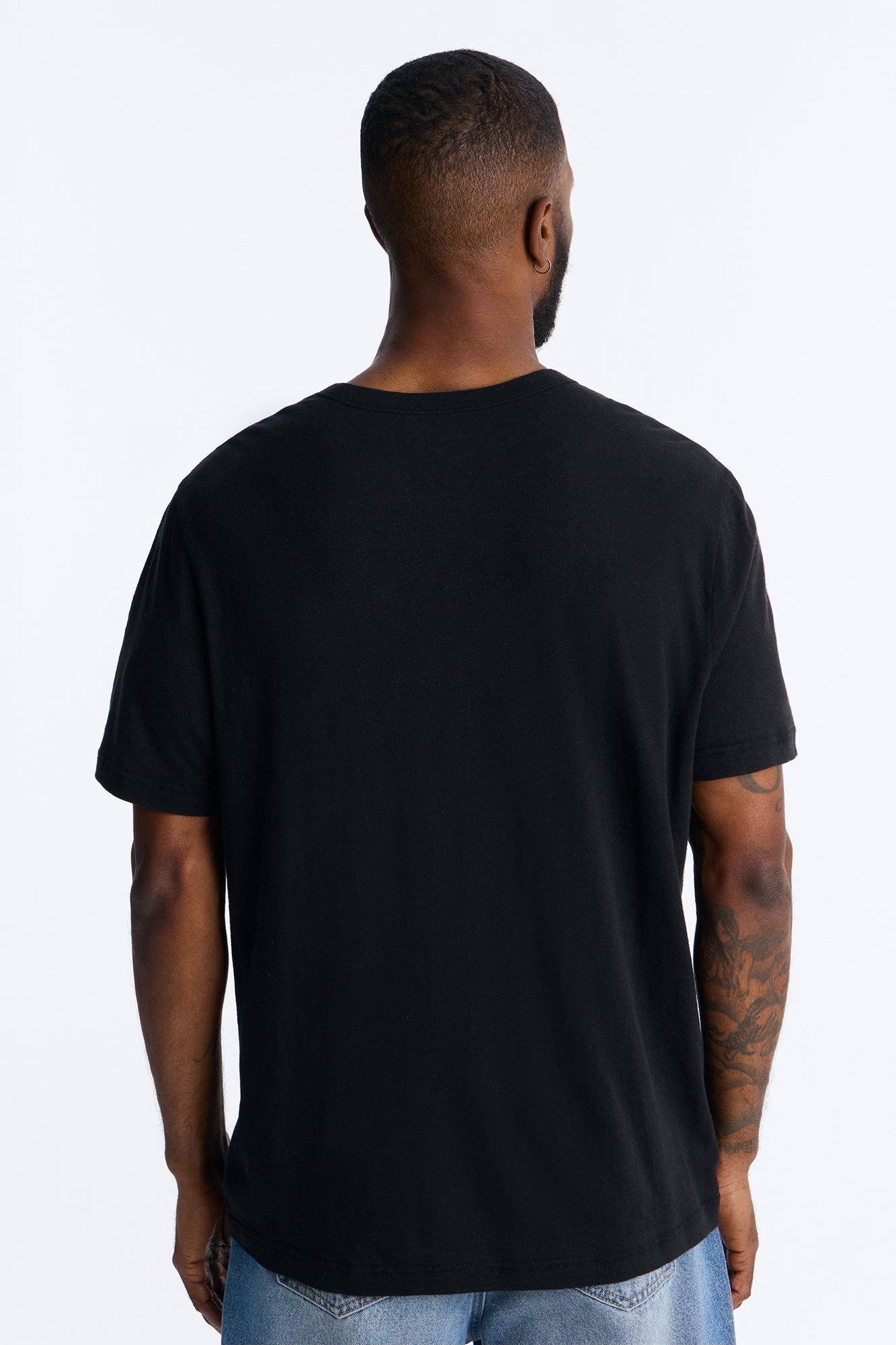 Bahamas Linen Crew Tee - Black