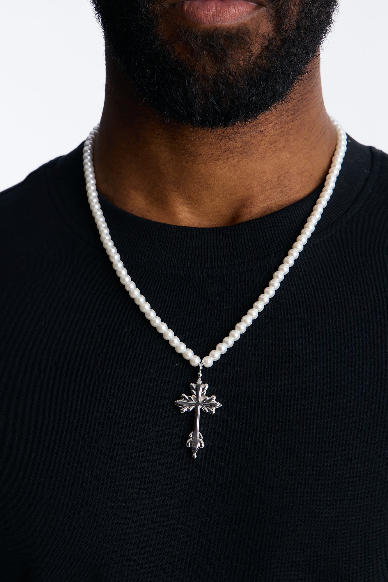 Pearl Reverence Necklace - Silver