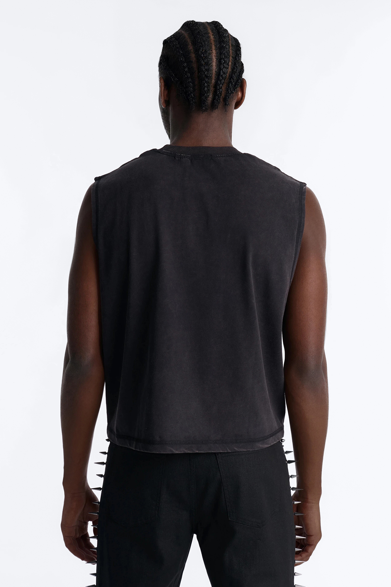 Boxy Cropped Caliber Muscle Tee - Black