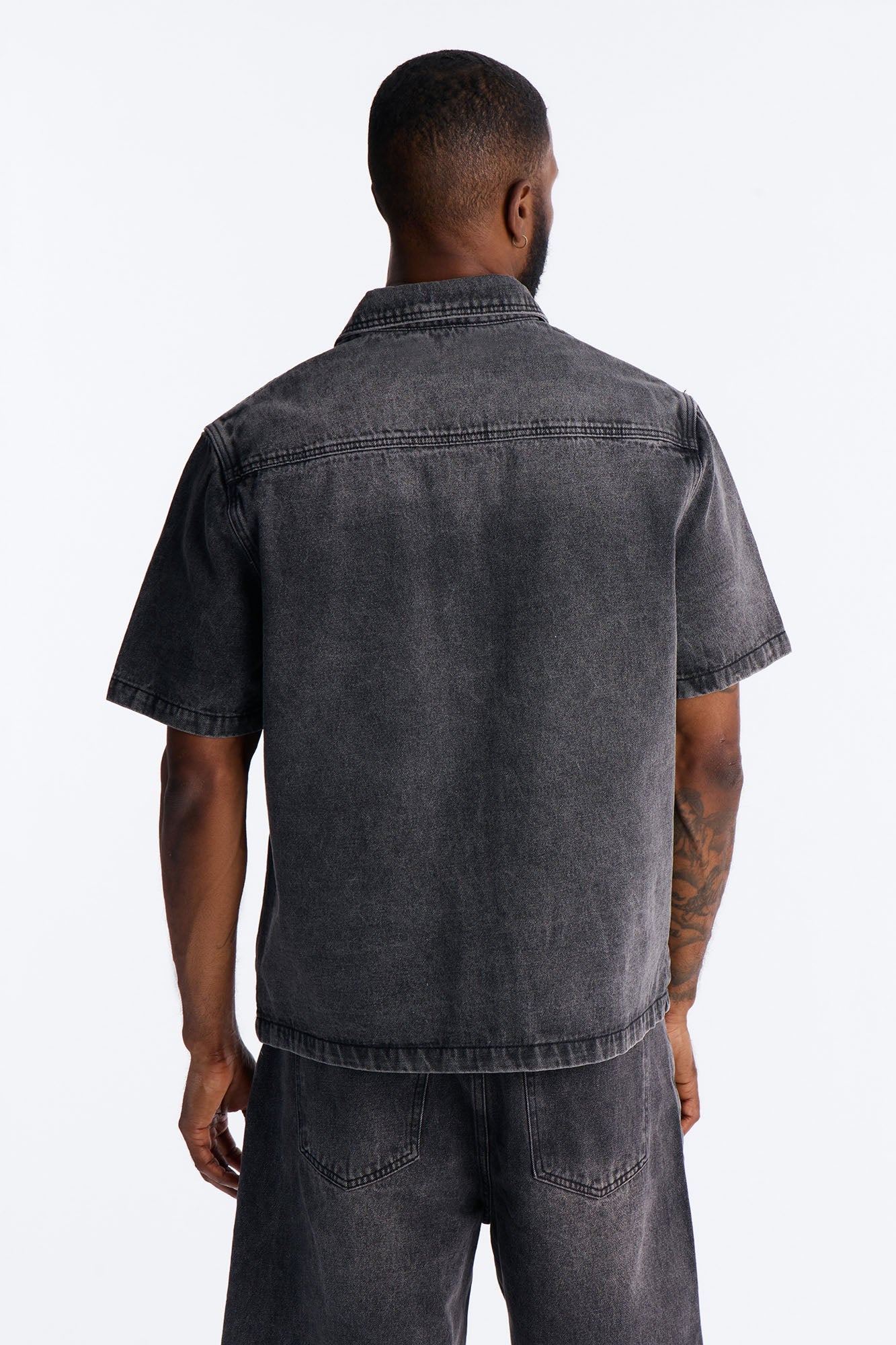 Been Blessed Denim Button Up Shirt - Black Wash